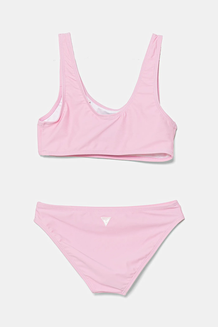 Детский раздельный купальник Guess 2 шт цвет розовый J5GZ00 KCA60