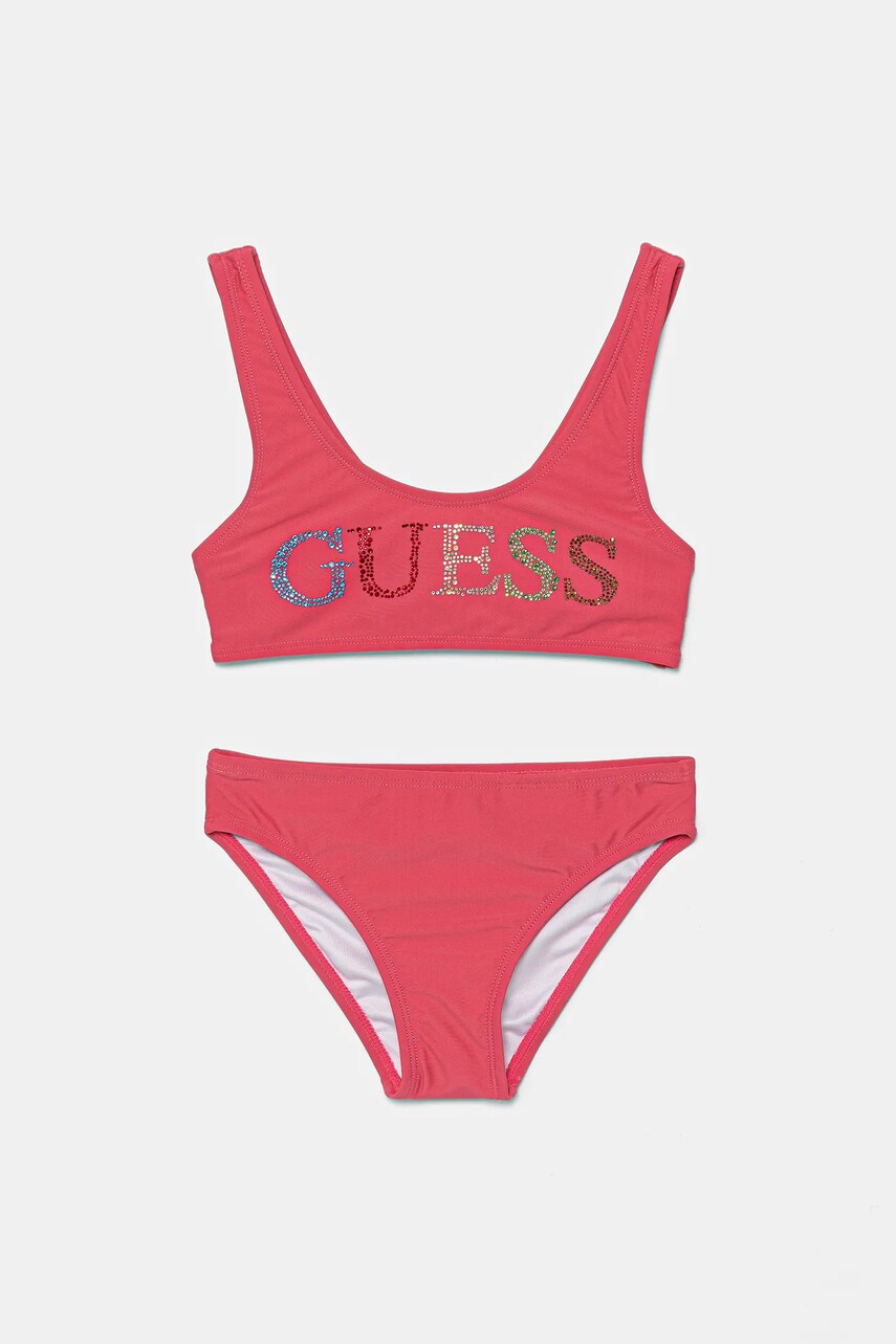 Levně Dvoudílné dětské plavky Guess 2-pack růžová barva, J5GZ00 KCA60