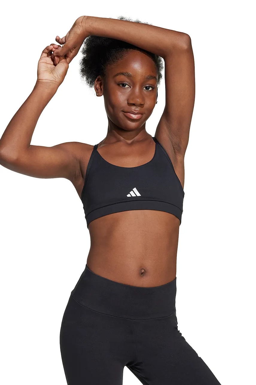 adidas sutien fete culoarea negru, JI6117