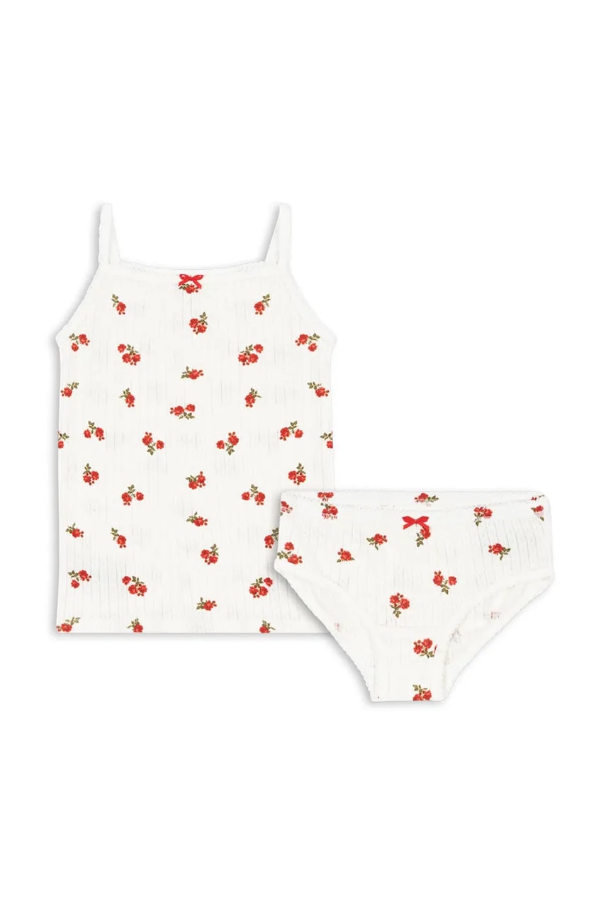 Konges Sløjd set de bumbac pentru copii MINNIE UNDERWEAR GOTS culoarea bej, KS102582