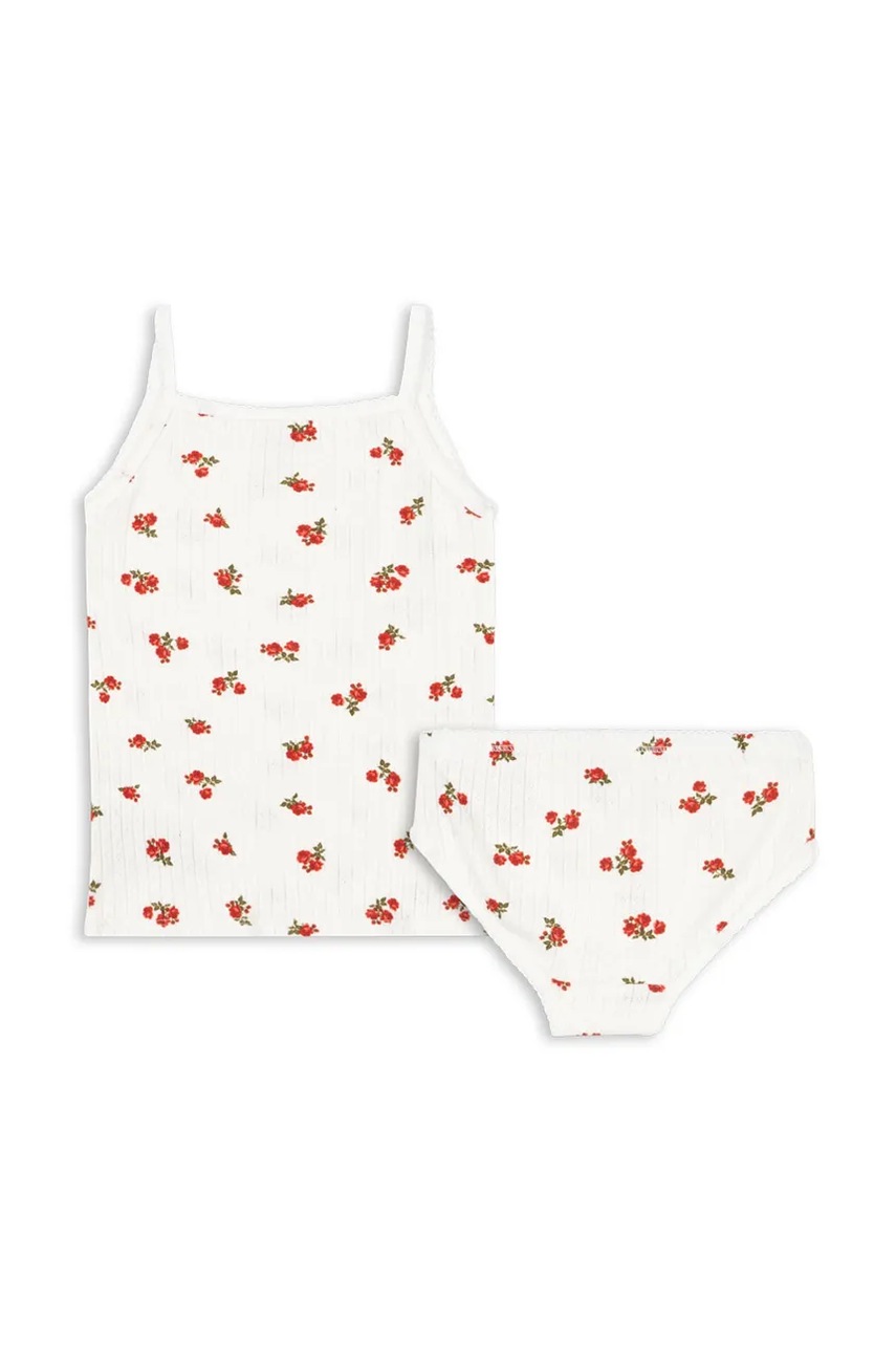 Дитячий бавовняний комплект Konges Sløjd MINNIE UNDERWEAR GOTS колір бежевий KS102582