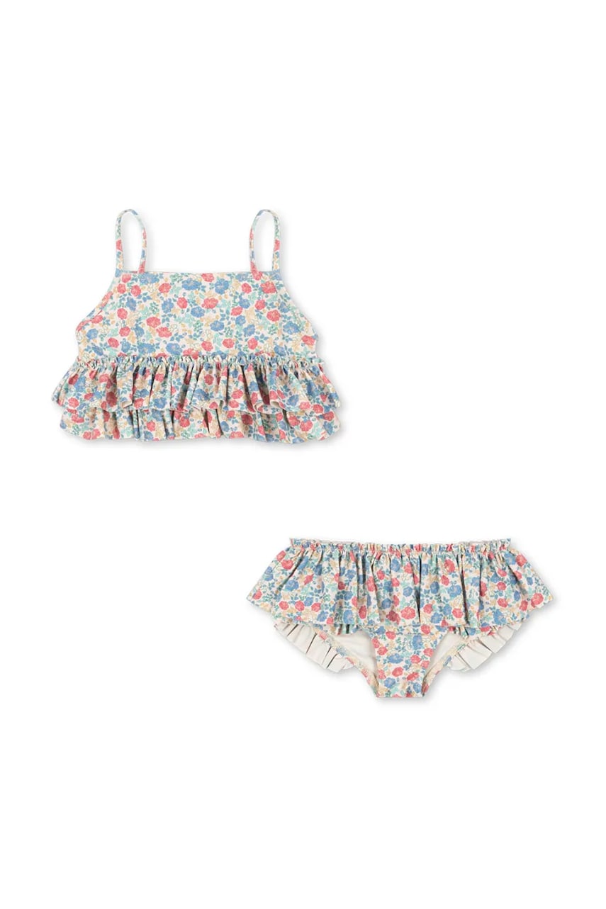 Konges Sløjd costum de baie pentru copii din două piese MANUCA FRILL BIKINI GRS KS102510 Konges Sløjd costum de baie pentru copii din două piese MANUCA FRILL BIKINI GRS KS102510