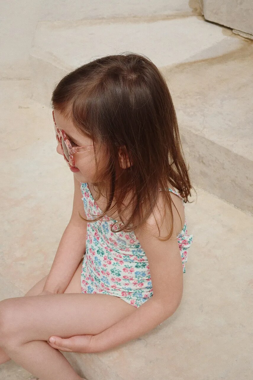 Konges Sløjd costum de baie dintr-o bucata pentru copii EDITH SWIMSUIT GRS culoarea verde, KS102686