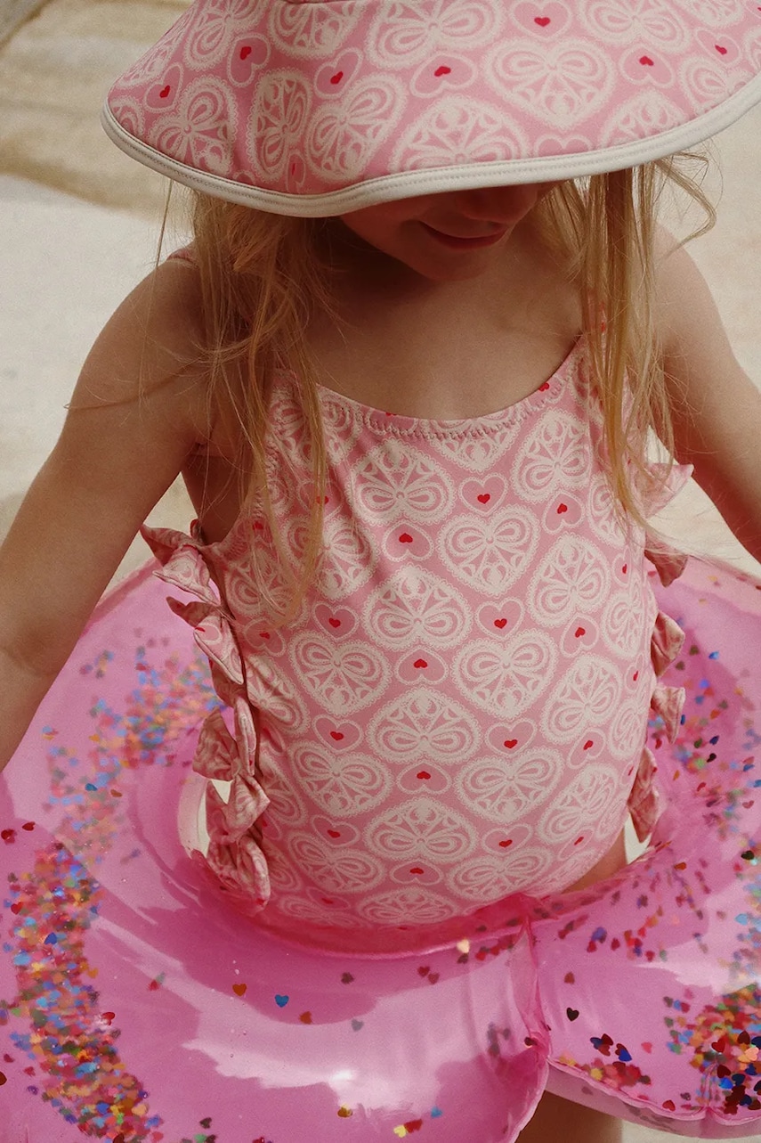 Konges Sløjd costum de baie dintr-o bucată pentru copii EDITH SWIMSUIT GRS culoarea roz, KS102686 Konges Sløjd costum de baie dintr-o bucată pentru copii EDITH SWIMSUIT GRS culoarea roz, KS102686