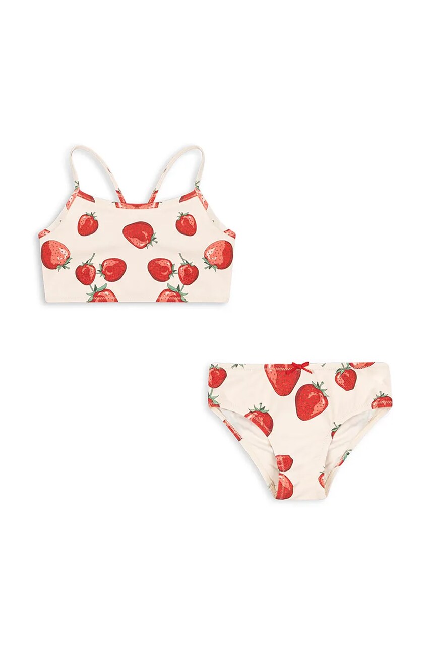 Konges Sløjd costum de baie pentru copii din două piese FRAGO BIKINI GRS culoarea bej, KS102231