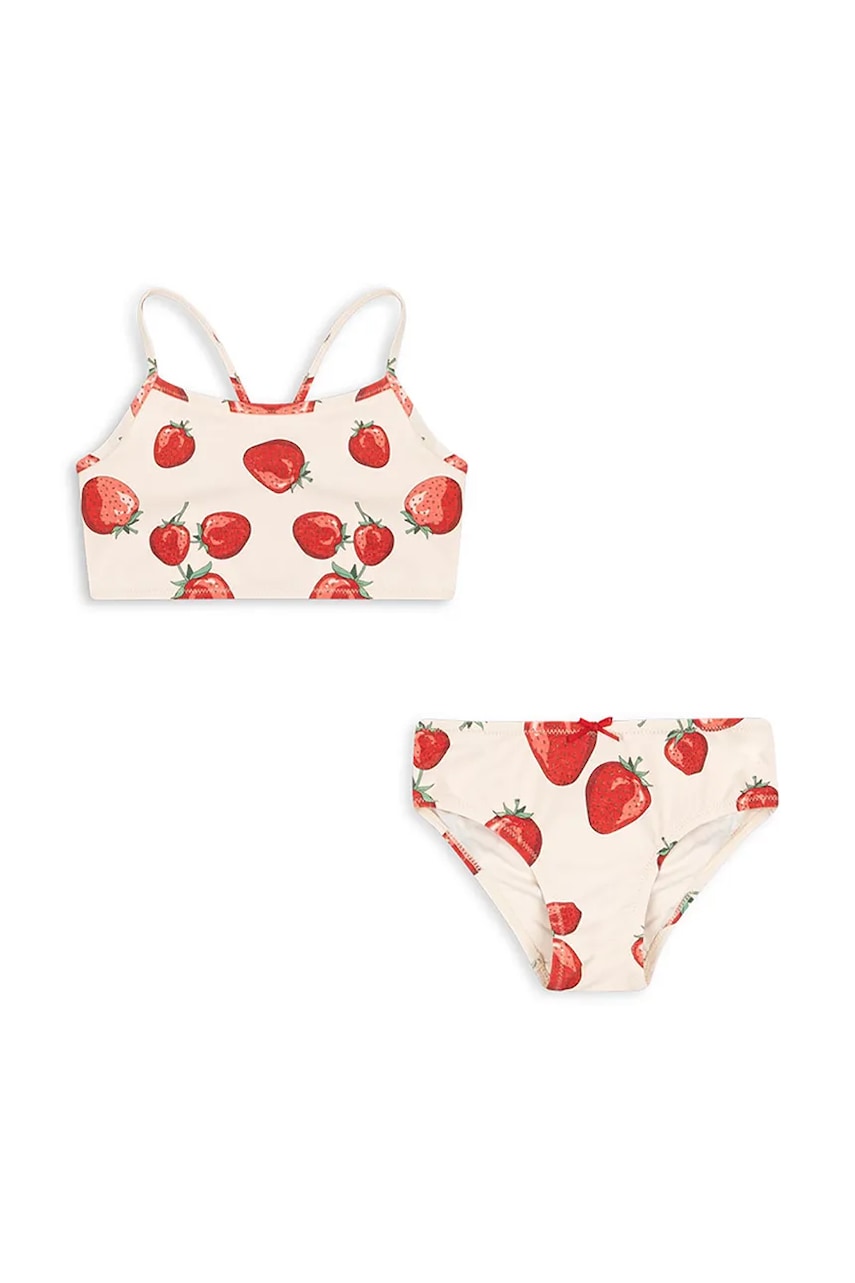 Konges Sløjd costum de baie pentru copii din două piese FRAGO BIKINI GRS culoarea bej, KS102231