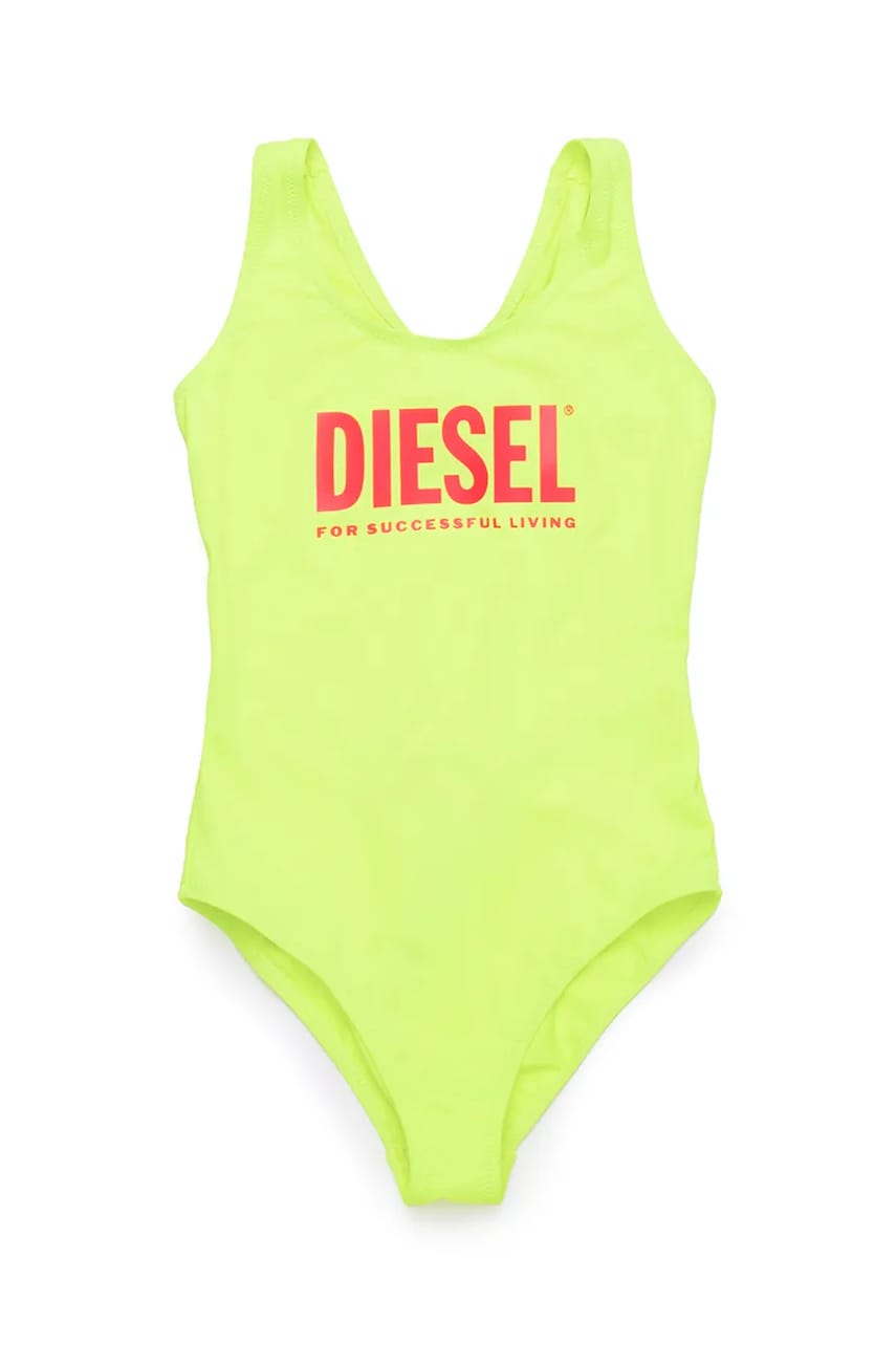 Diesel costum de baie dintr-o bucată pentru copii MIATIS SWIMSUIT culoarea verde, J02296 Diesel costum de baie dintr-o bucată pentru copii MIATIS SWIMSUIT culoarea verde, J02296