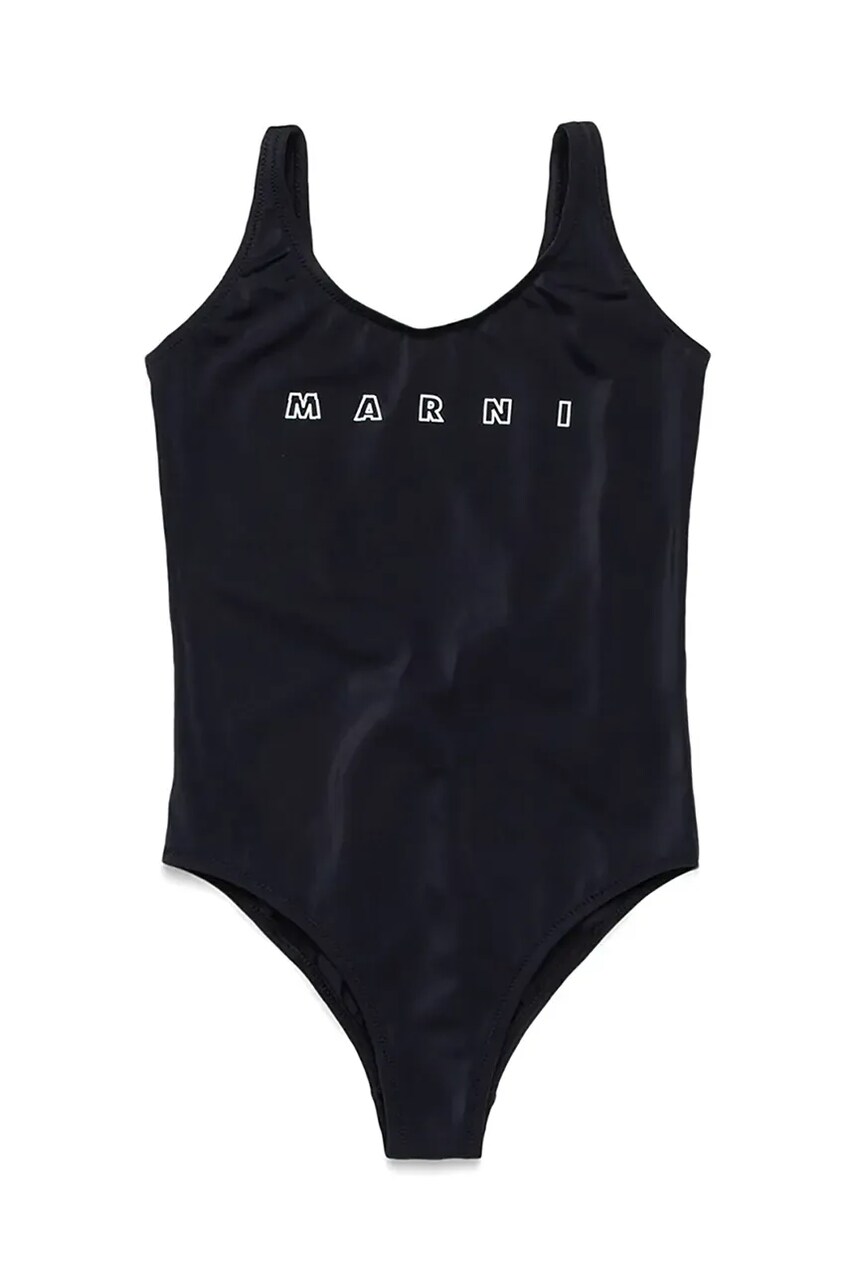 Marni costum de baie dintr-o bucată pentru copii MM20F SWIMSUIT culoarea negru, M01350