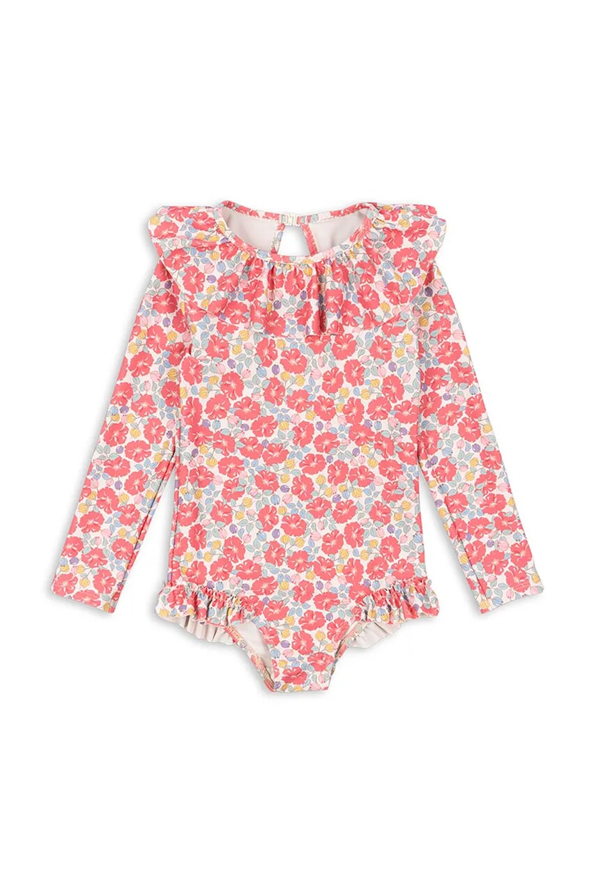 Konges Sløjd costum de baie dintr-o bucată pentru copii MANUCA LS SWIMSUIT GRS culoarea roz, KS103263