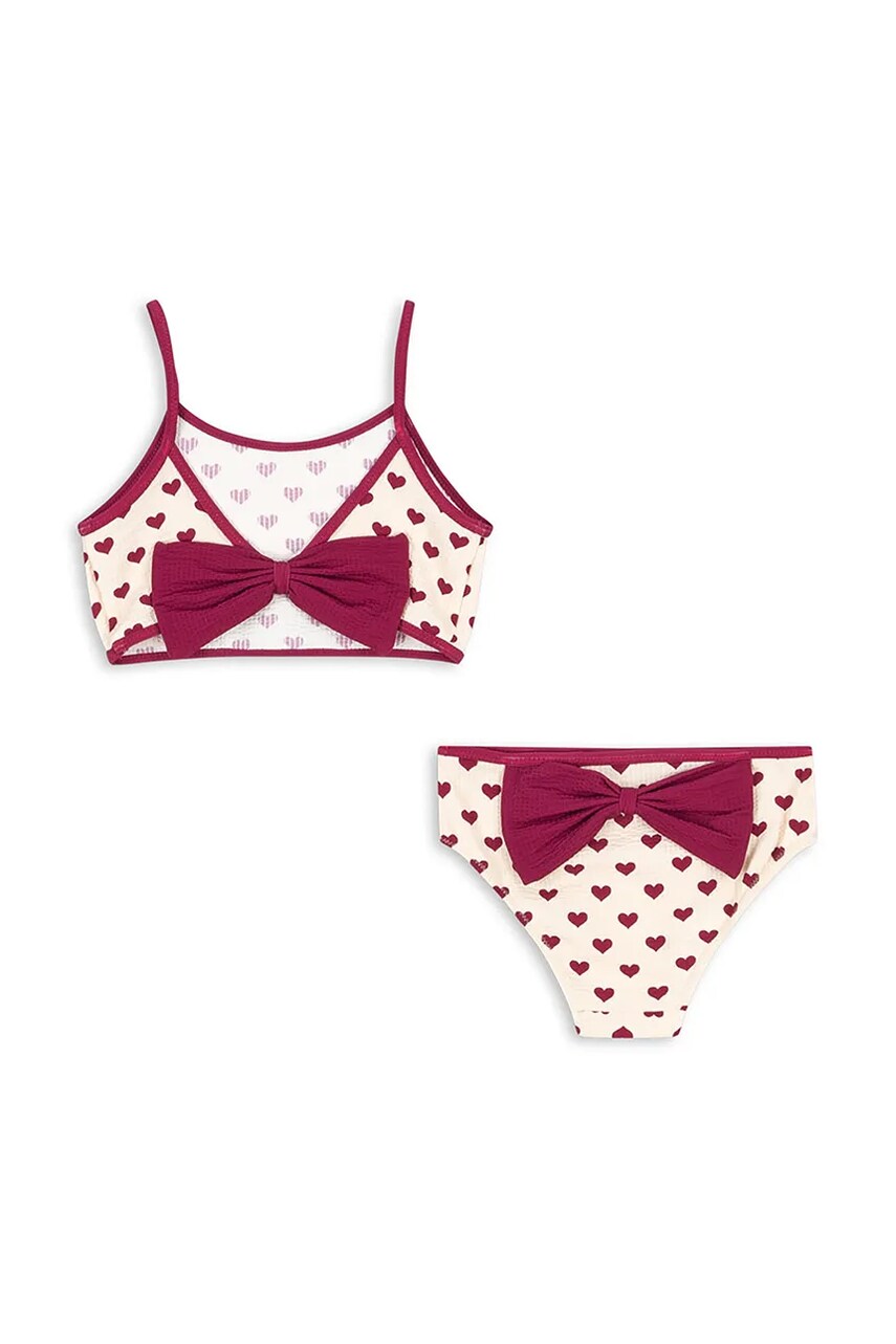 Konges Sløjd costum de baie pentru copii din două piese BOWIE BIKINI culoarea bej, KS103339