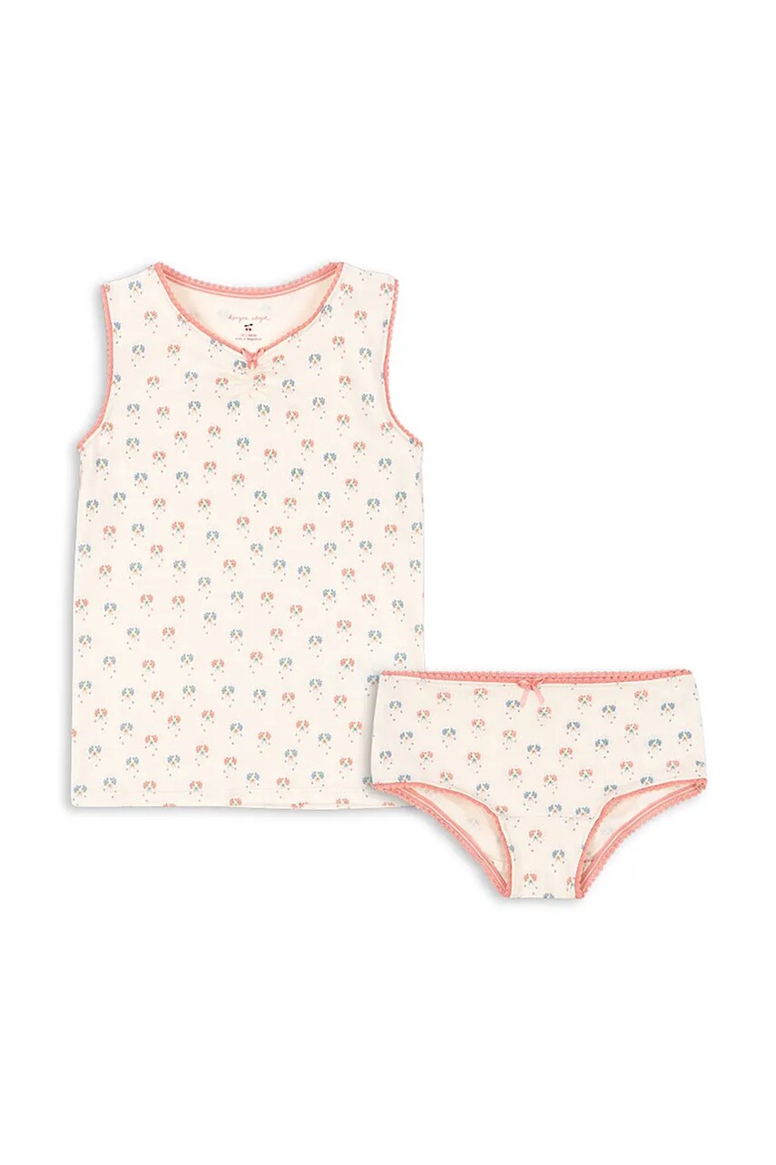 Konges Sløjd compleu KIKO UNDERWEAR SET GOTS culoarea bej, KS103046