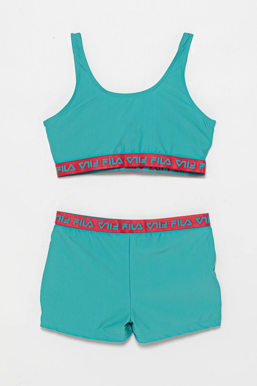 Fila costum de baie pentru copii din două piese STETTFELD culoarea turcoaz, FAT0687