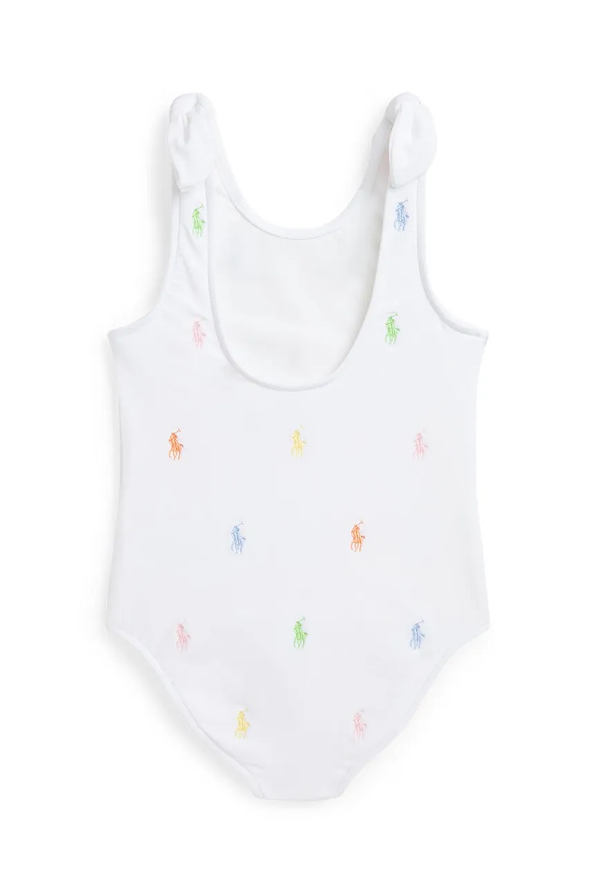 Суцільний дитячий купальник Polo Ralph Lauren колір білий 312964789002