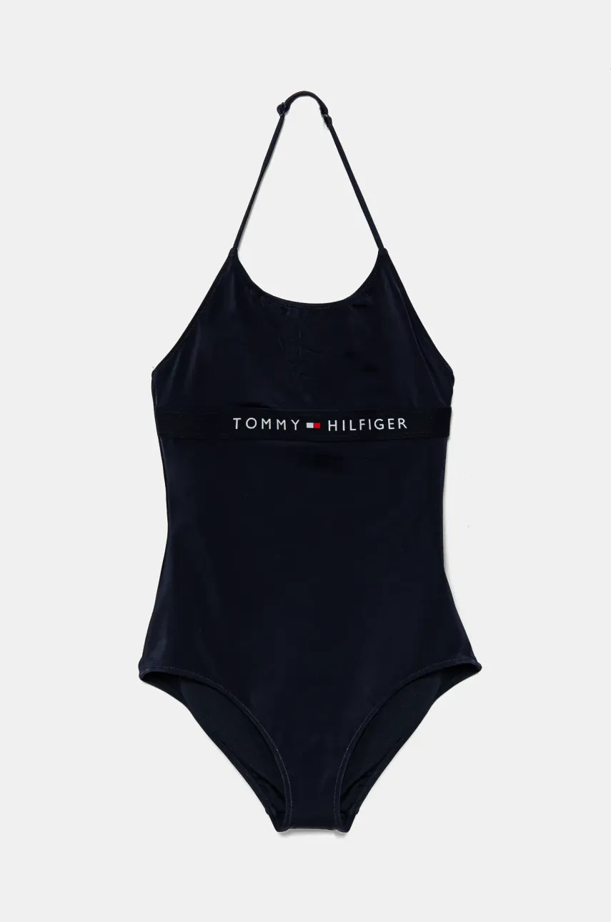 Levně Jednodílné dětské plavky Tommy Hilfiger tmavomodrá barva, UG0UG00800