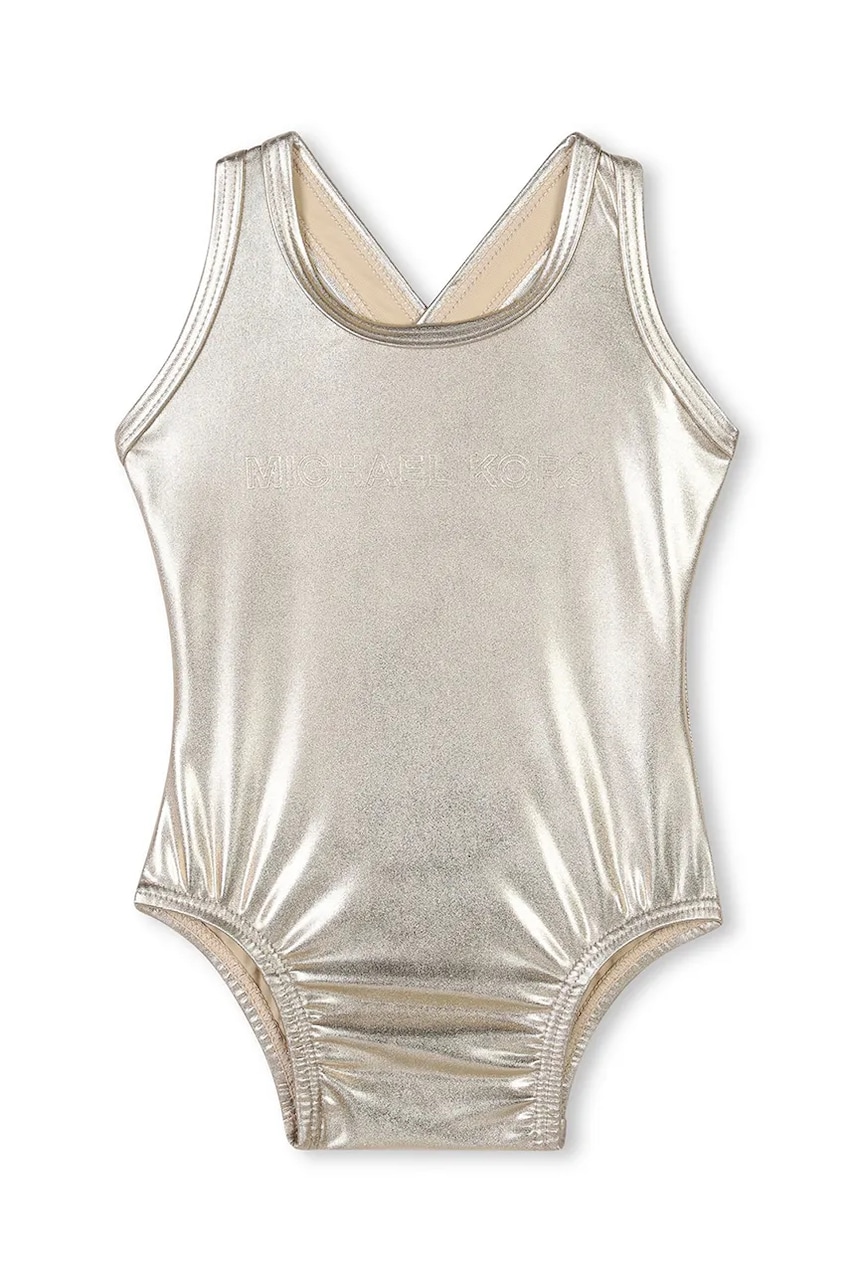 Michael Kors costum de baie dintr-o bucată pentru copii culoarea auriu, R30313 Michael Kors costum de baie dintr-o bucată pentru copii culoarea auriu, R30313