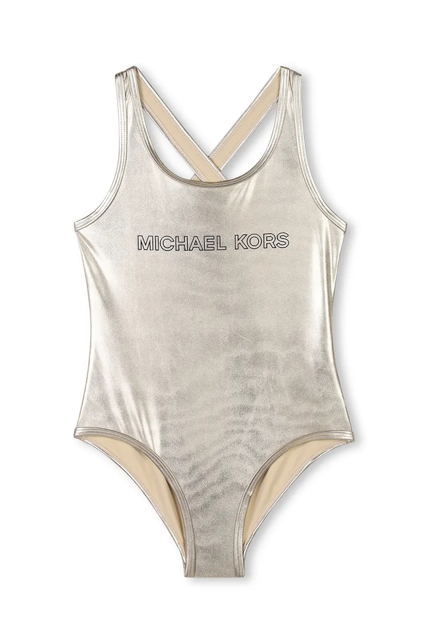 Michael Kors costum de baie dintr-o bucată pentru copii culoarea auriu, R30427 Michael Kors costum de baie dintr-o bucată pentru copii culoarea auriu, R30427