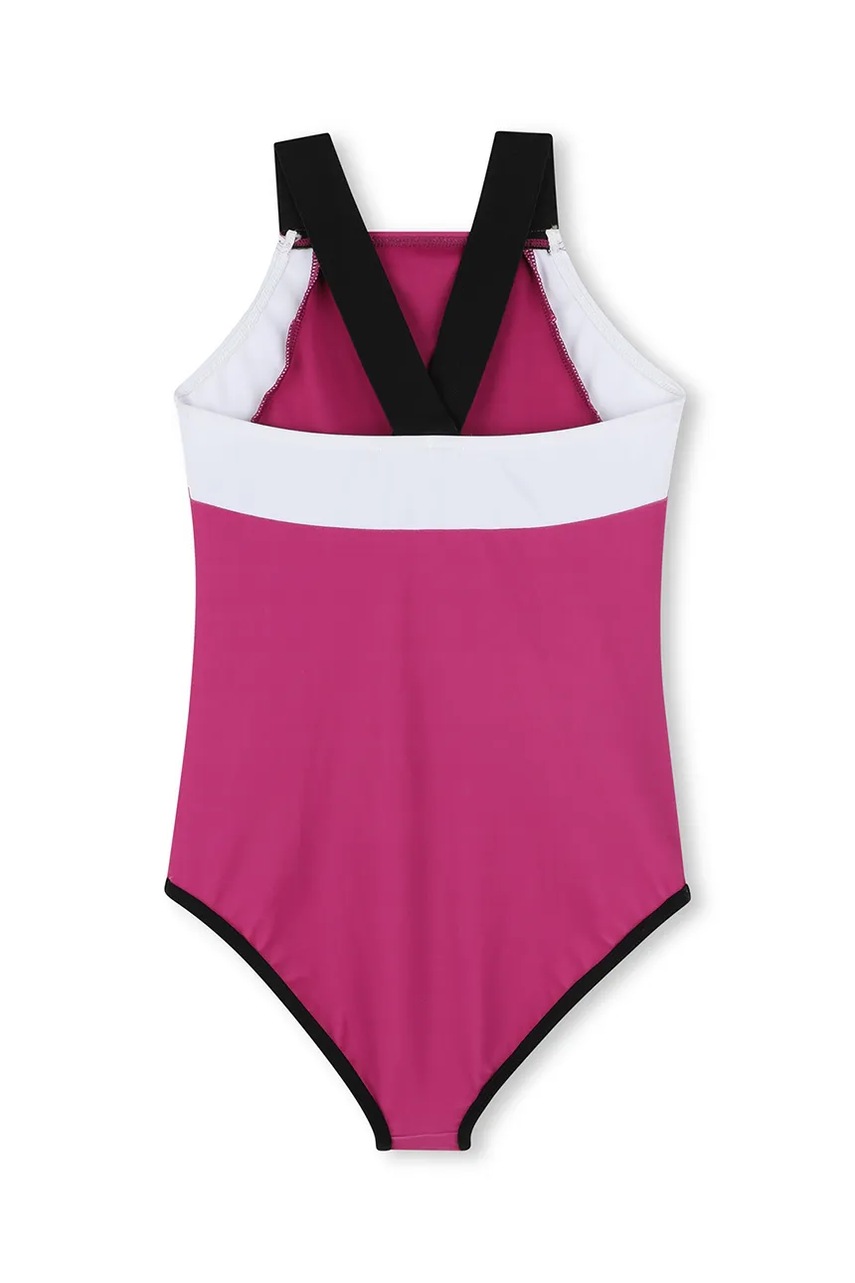 Суцільний дитячий купальник Dkny колір рожевий D62250