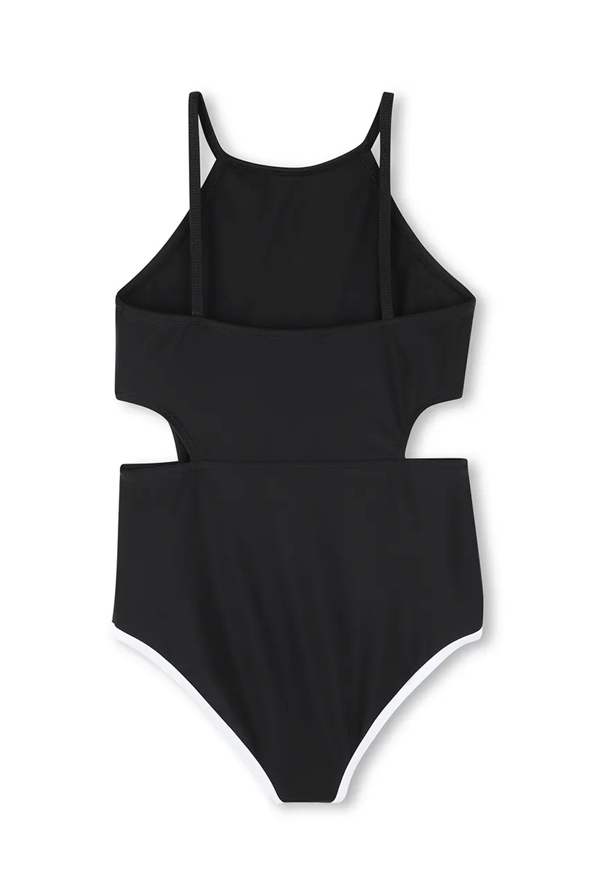 Суцільний дитячий купальник Dkny колір чорний D62252