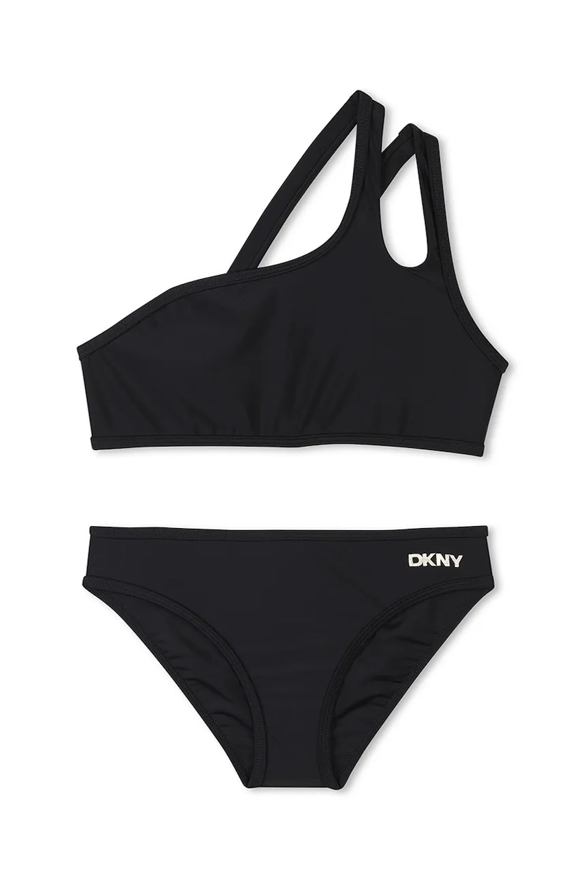 Dkny costum de baie pentru copii din două piese culoarea negru, D62255 Dkny costum de baie pentru copii din două piese culoarea negru, D62255