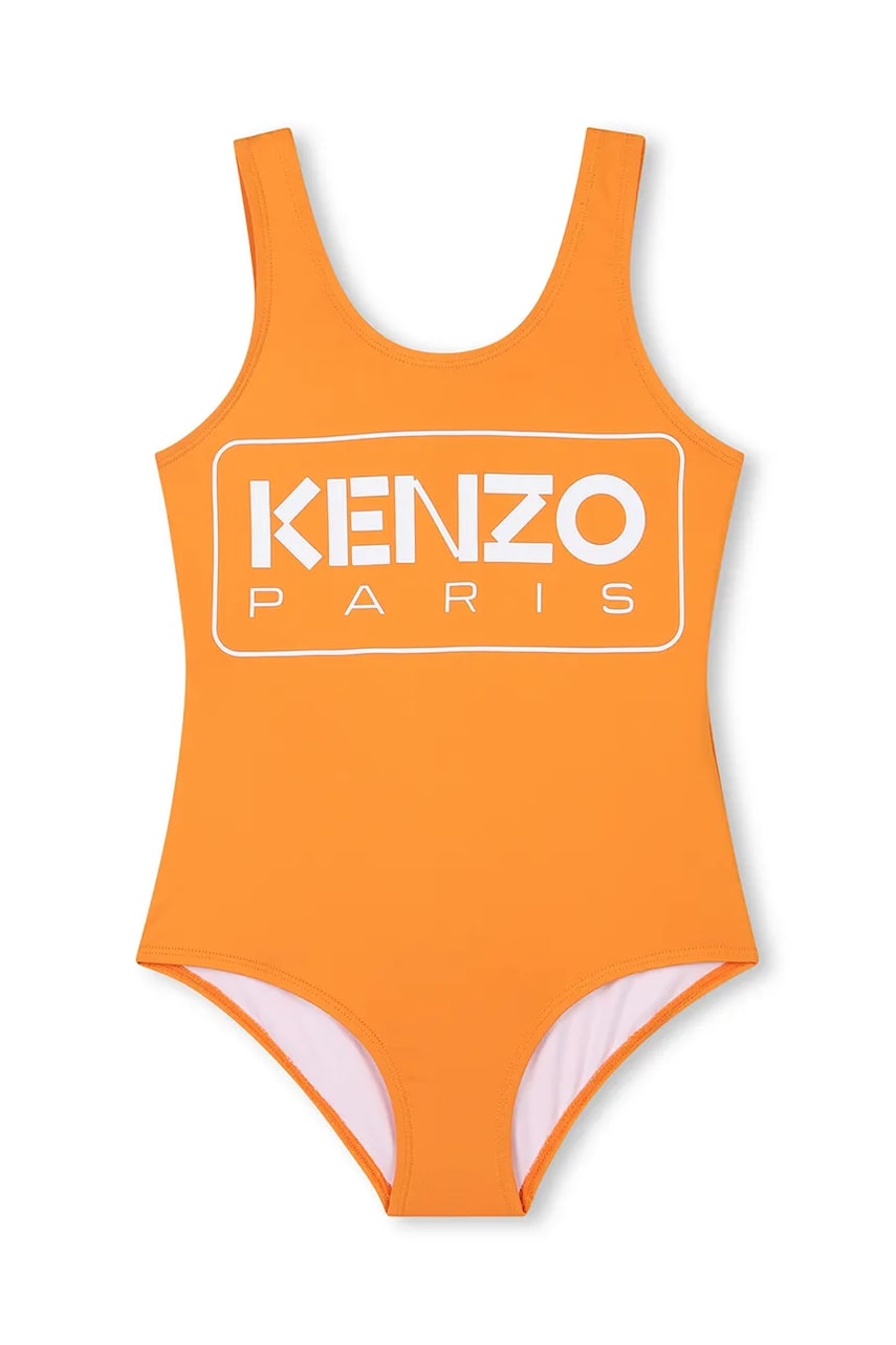 Kenzo Kids costum de baie dintr-o bucată pentru copii culoarea portocaliu, K61186 Kenzo Kids costum de baie dintr-o bucată pentru copii culoarea portocaliu, K61186