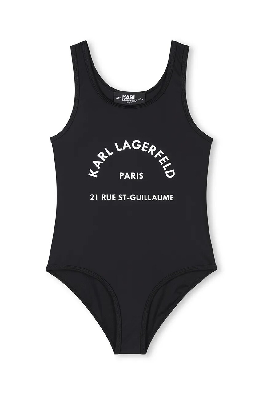 Karl Lagerfeld costum de baie dintr-o bucată pentru copii culoarea negru, Z30444