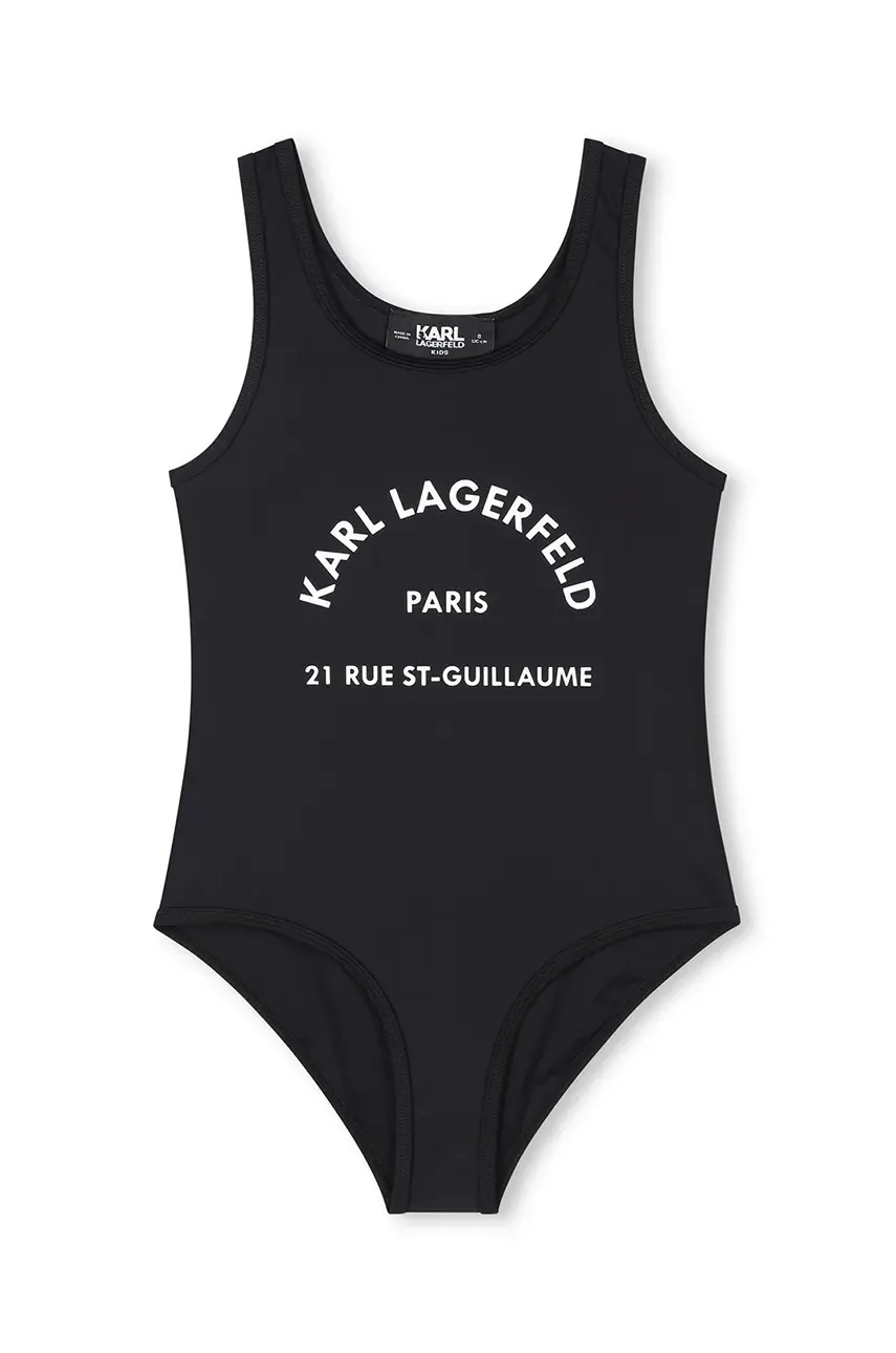 Karl Lagerfeld costum de baie dintr-o bucată pentru copii culoarea negru, Z30444