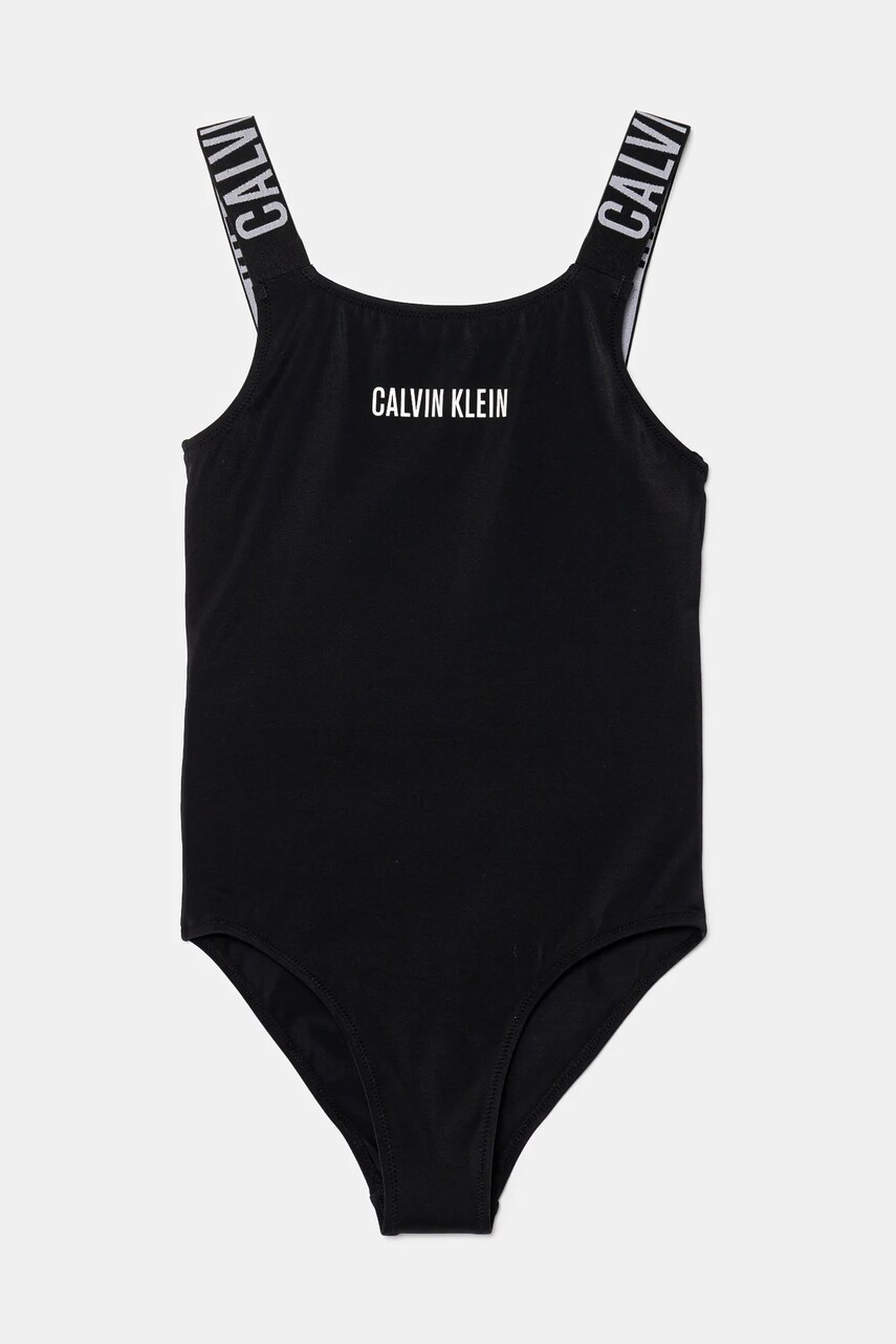 Levně Jednodílné dětské plavky Calvin Klein Jeans černá barva, KY0KY00098