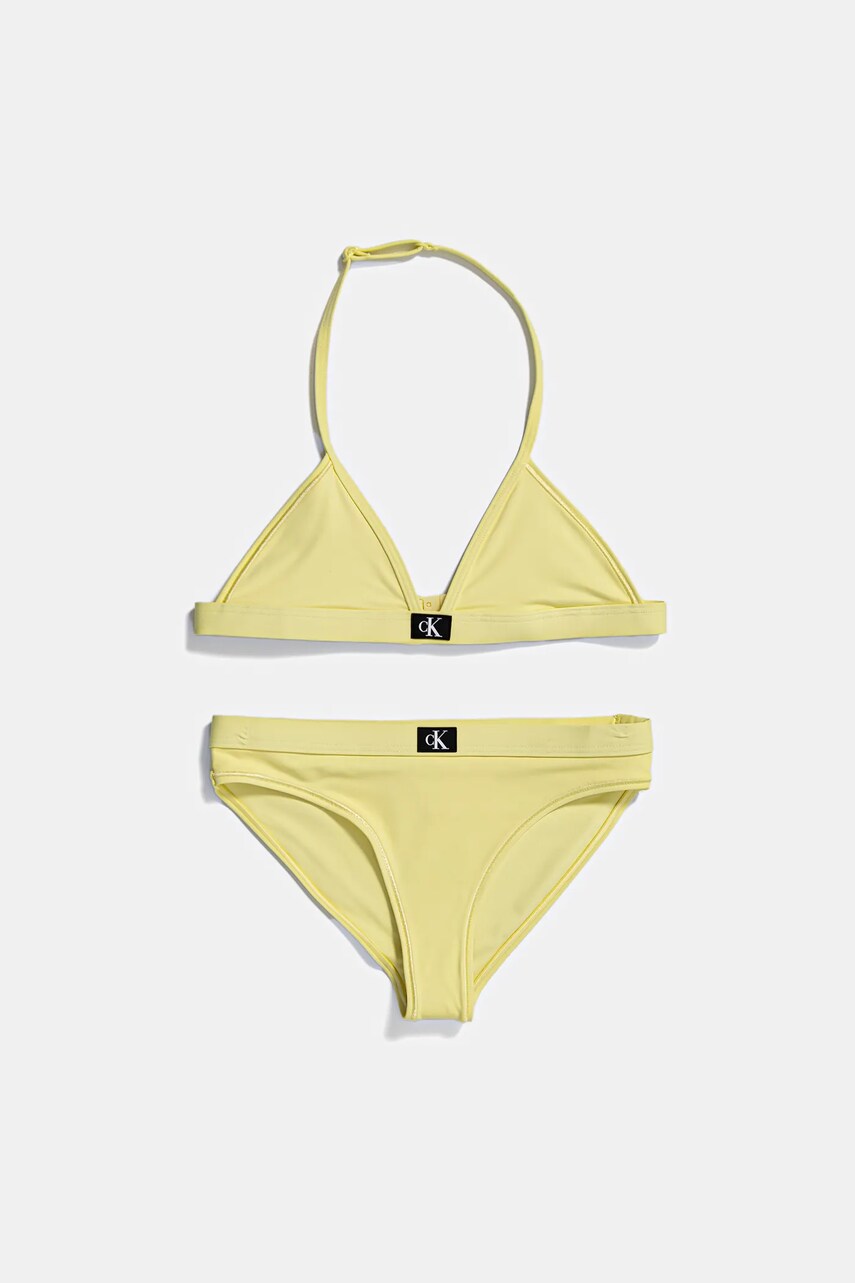 Levně Dvoudílné plavky Calvin Klein Jeans žlutá barva, KY0KY00092