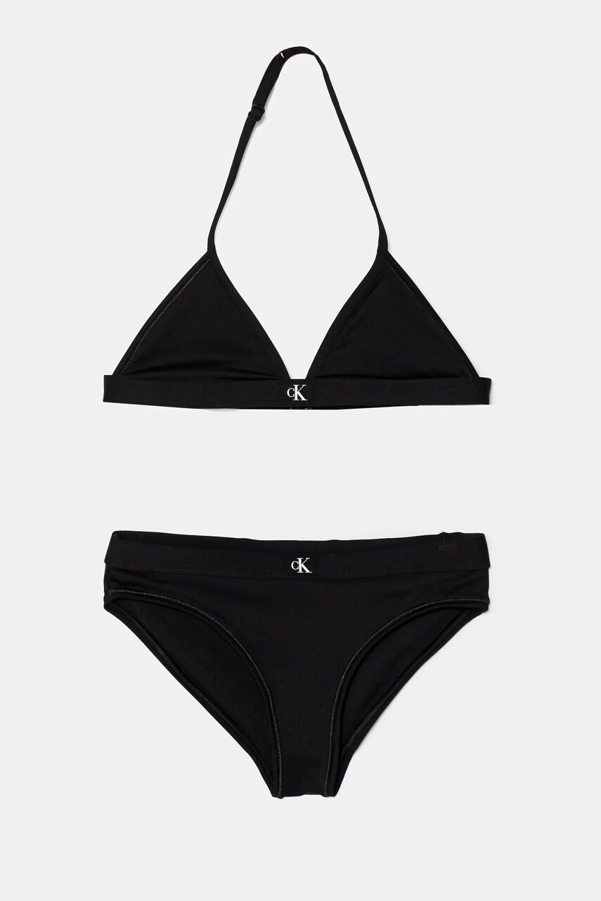 Levně Dvoudílné plavky Calvin Klein Jeans černá barva, KY0KY00092