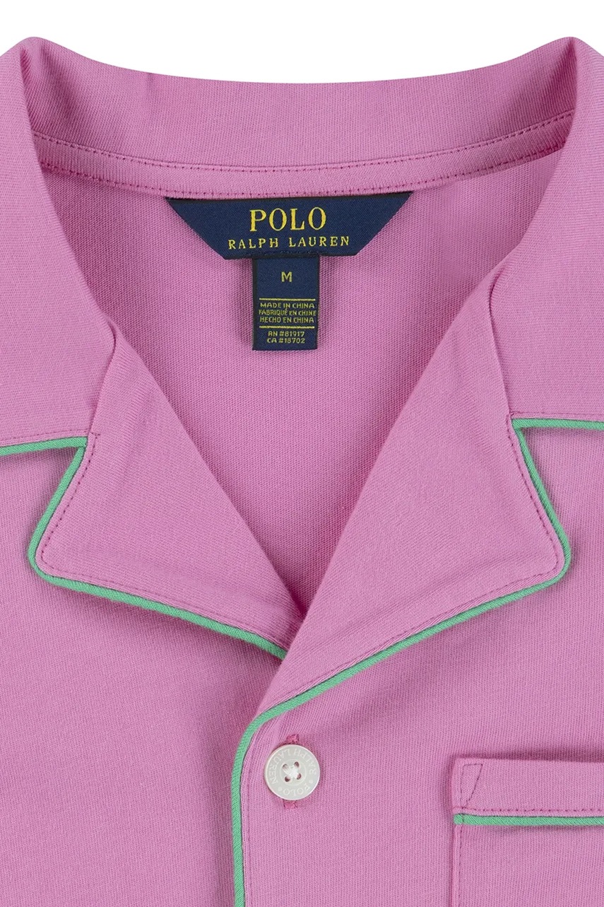 Polo Ralph Lauren gyerek pamut pizsama lila, sima, 4P0241 termék 2. képe