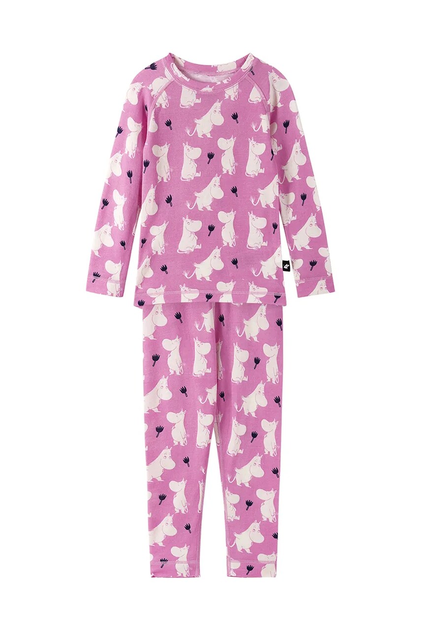 Reima set de lenjerie intima termoactiva pentru copii Moomin Trivsam culoarea violet, 5200021B