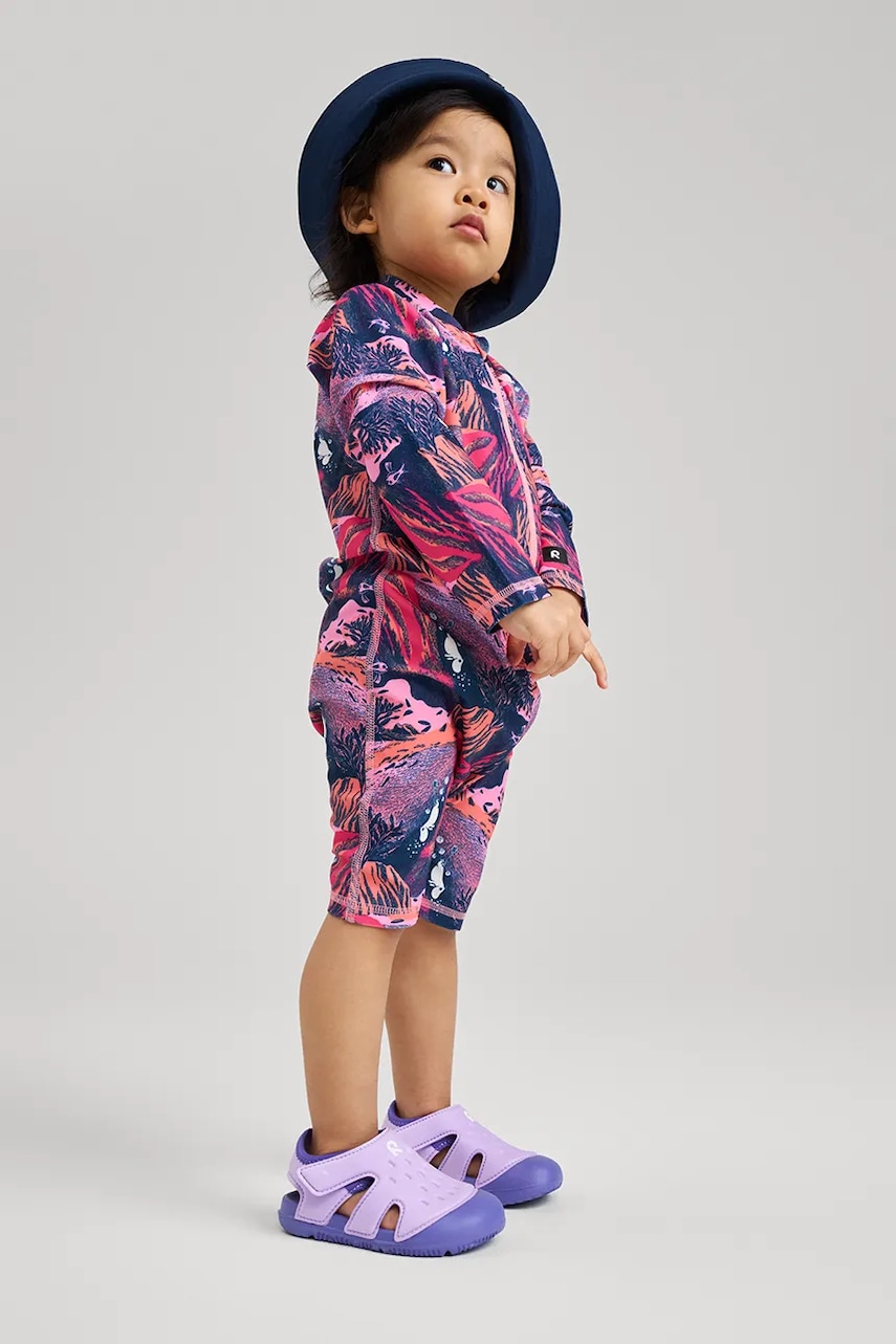 Reima costum de baie dintr-o bucată pentru copii Moomin Sandig culoarea roz, 5200357A Reima costum de baie dintr-o bucată pentru copii Moomin Sandig culoarea roz, 5200357A