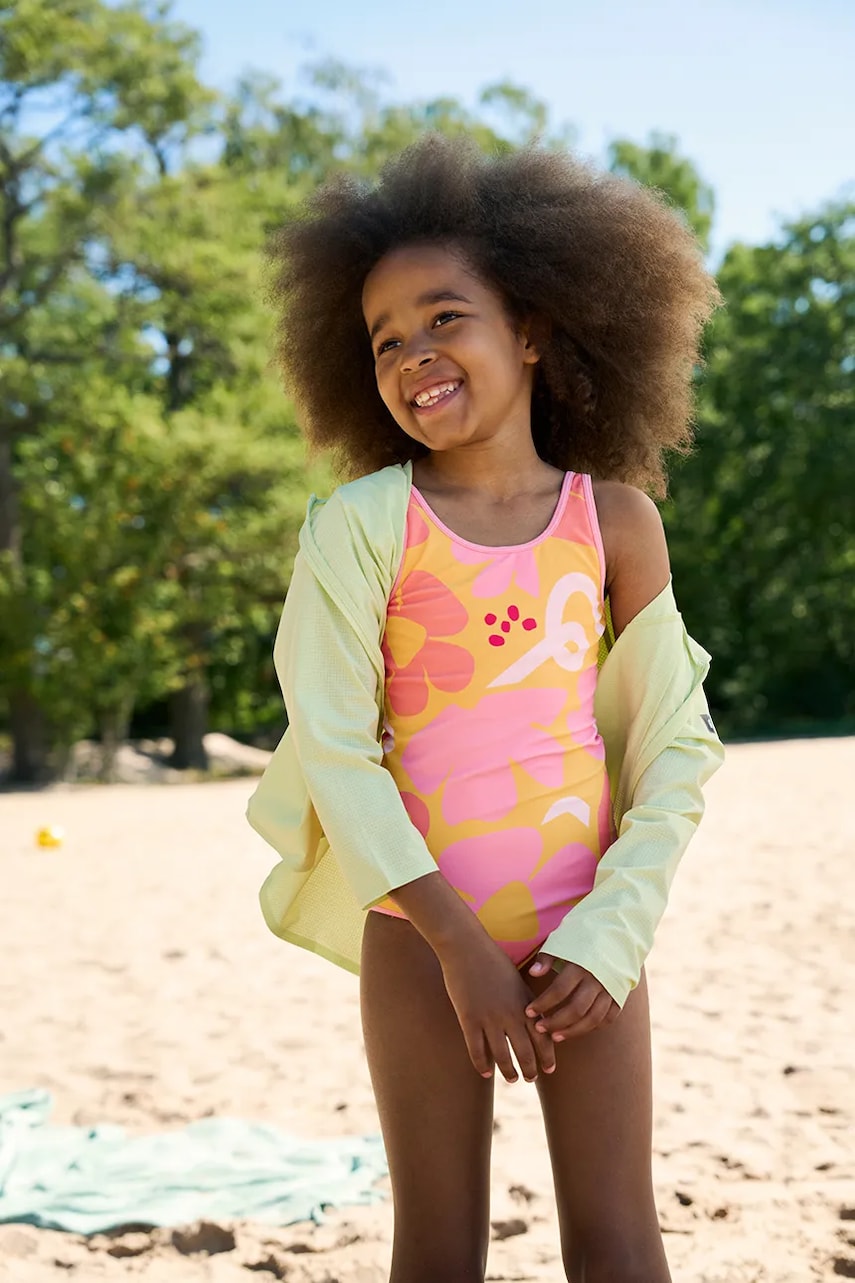 Reima costum de baie dintr-o bucată pentru copii Uimaan culoarea galben, 5200148A Reima costum de baie dintr-o bucată pentru copii Uimaan culoarea galben, 5200148A