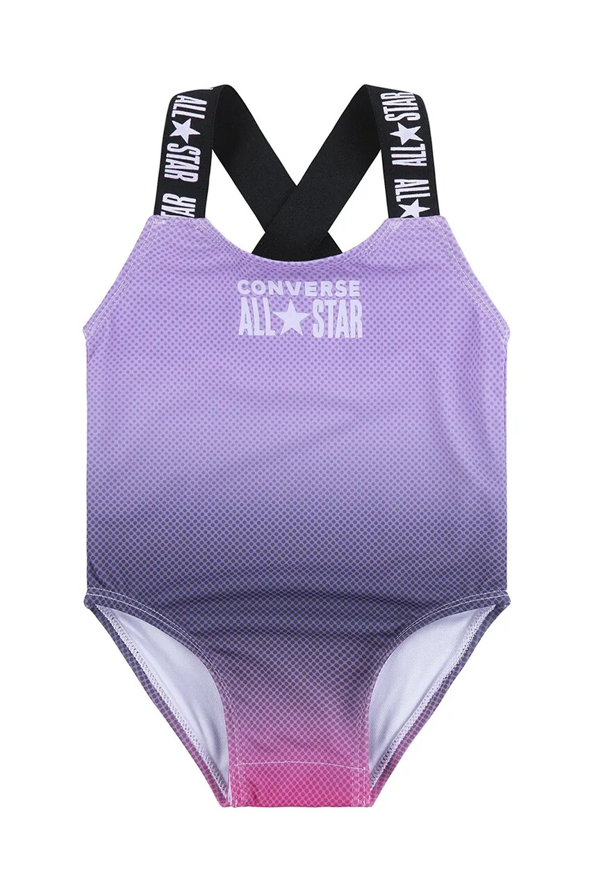 Converse costum de baie dintr-o bucata pentru bebelusi culoarea violet, 1CD418