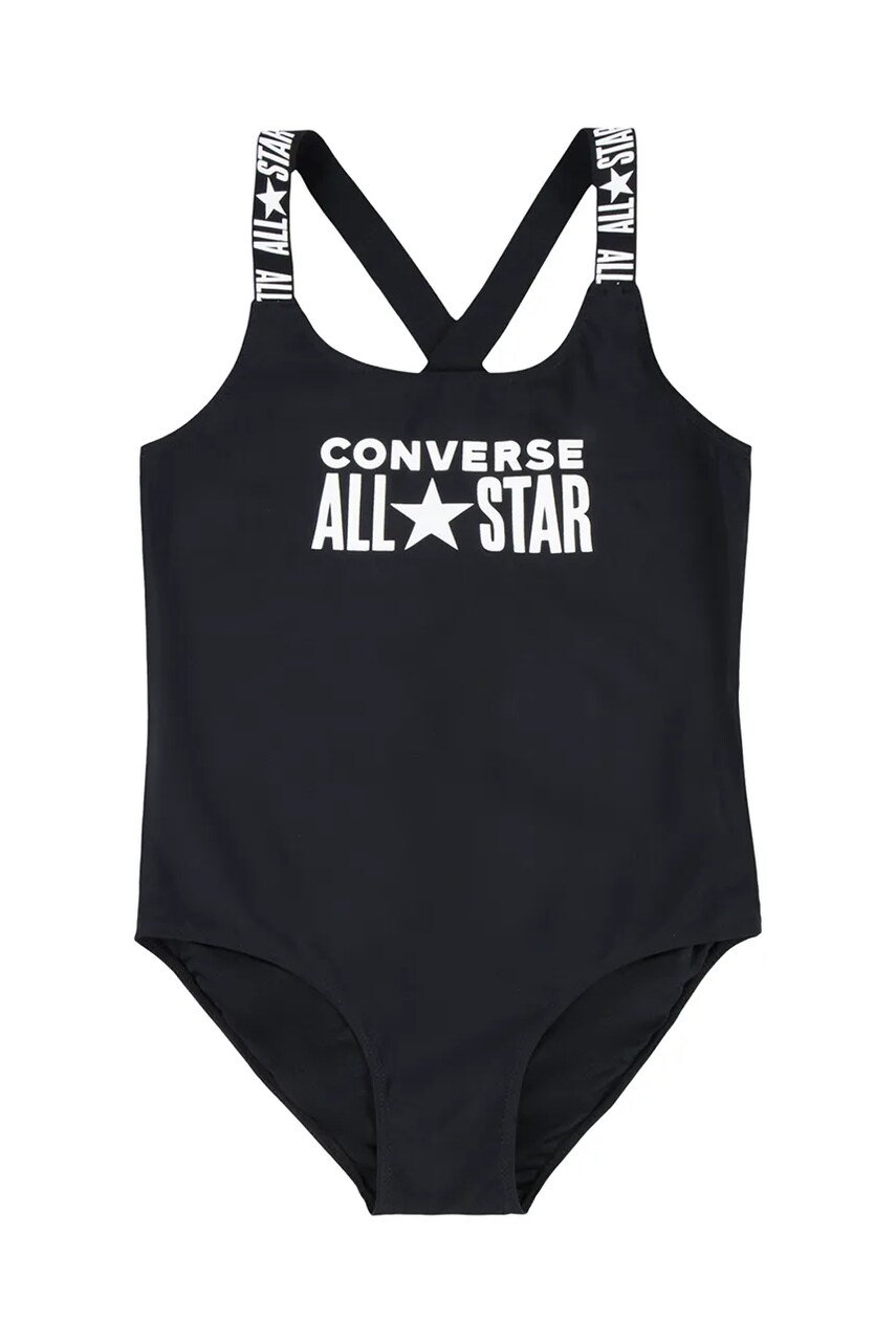 Converse costum de baie dintr-o bucată pentru bebeluși culoarea negru, 1CD456