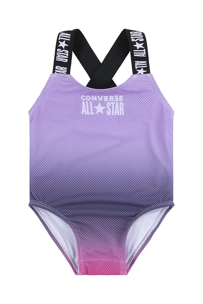 Converse costum de baie dintr-o bucată pentru copii culoarea violet, 3CD418
