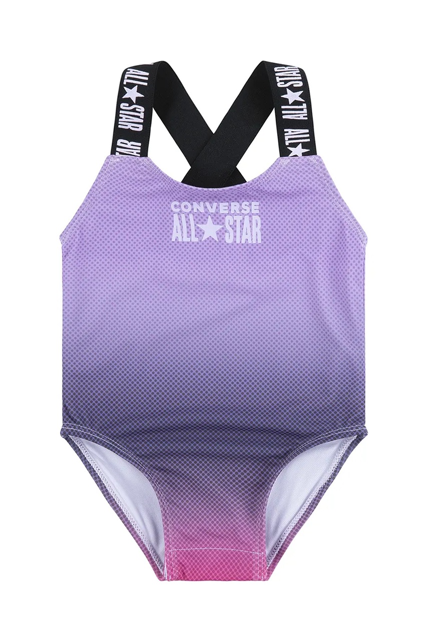 Converse costum de baie dintr-o bucată pentru copii culoarea violet, 3CD418