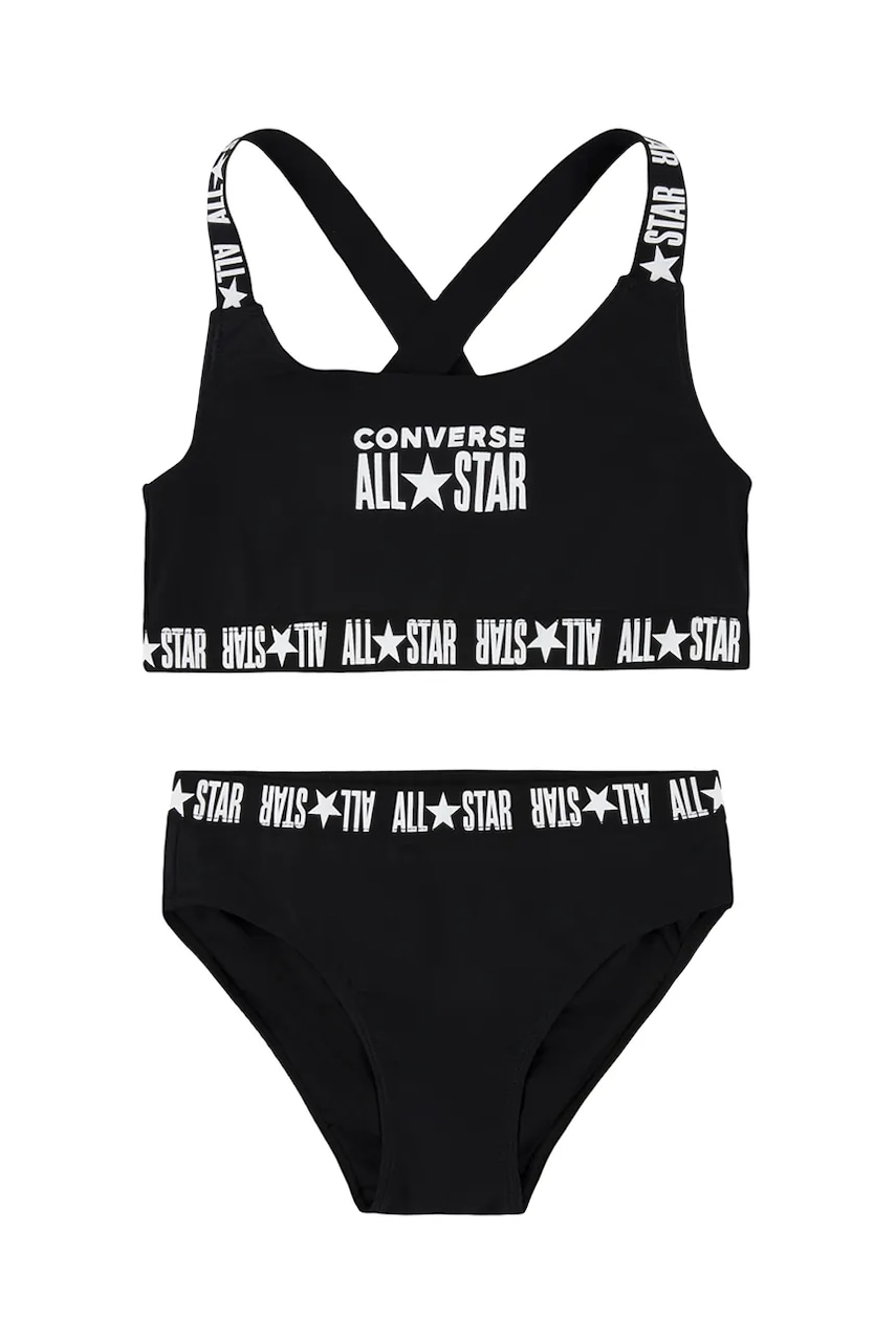 Converse costum de baie pentru copii din doua piese culoarea negru, 3CD457