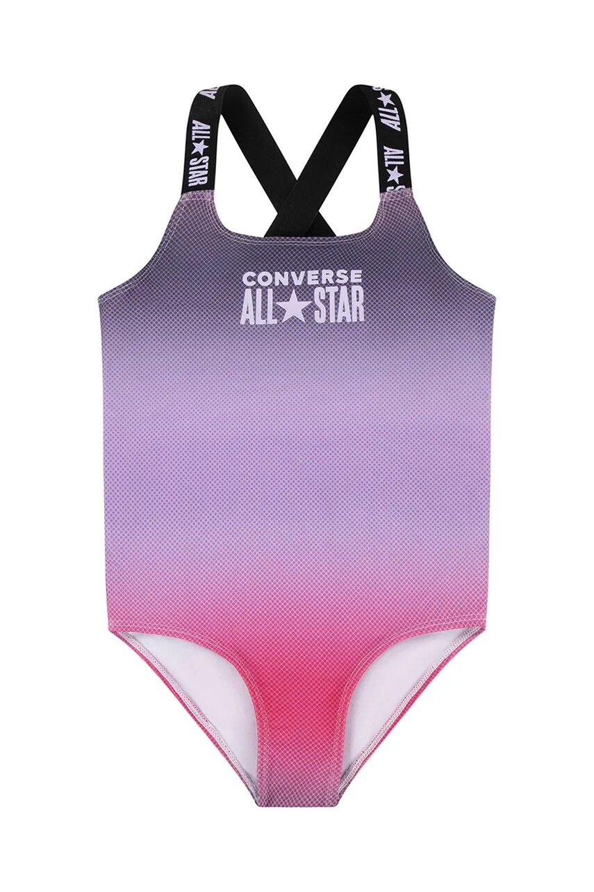 Converse costum de baie dintr-o bucata pentru copii culoarea violet, 4CD418