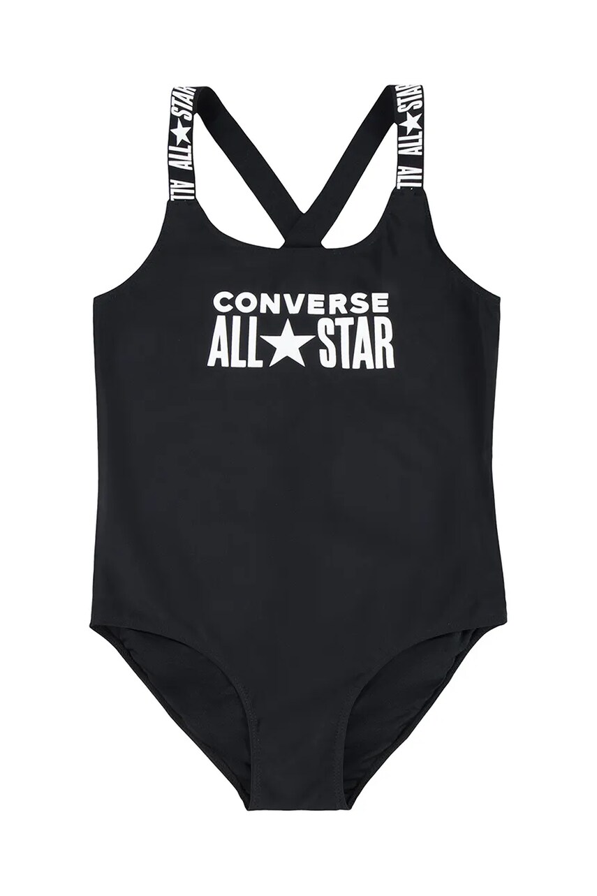 Converse costum de baie dintr-o bucata pentru copii culoarea negru, 4CD456