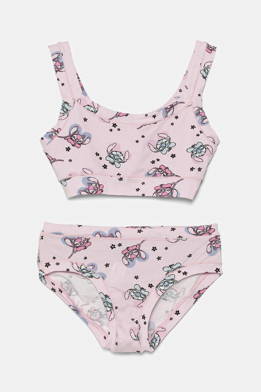 United Colors of Benetton compleu copii culoarea roz, 3VIU0K02N