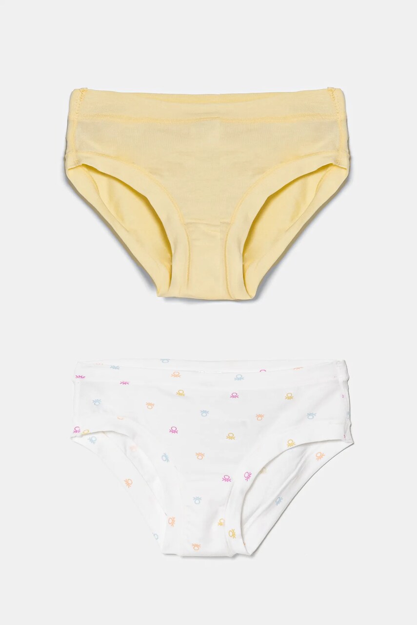 United Colors of Benetton chiloti copii 2-pack culoarea alb, 33R00S02H