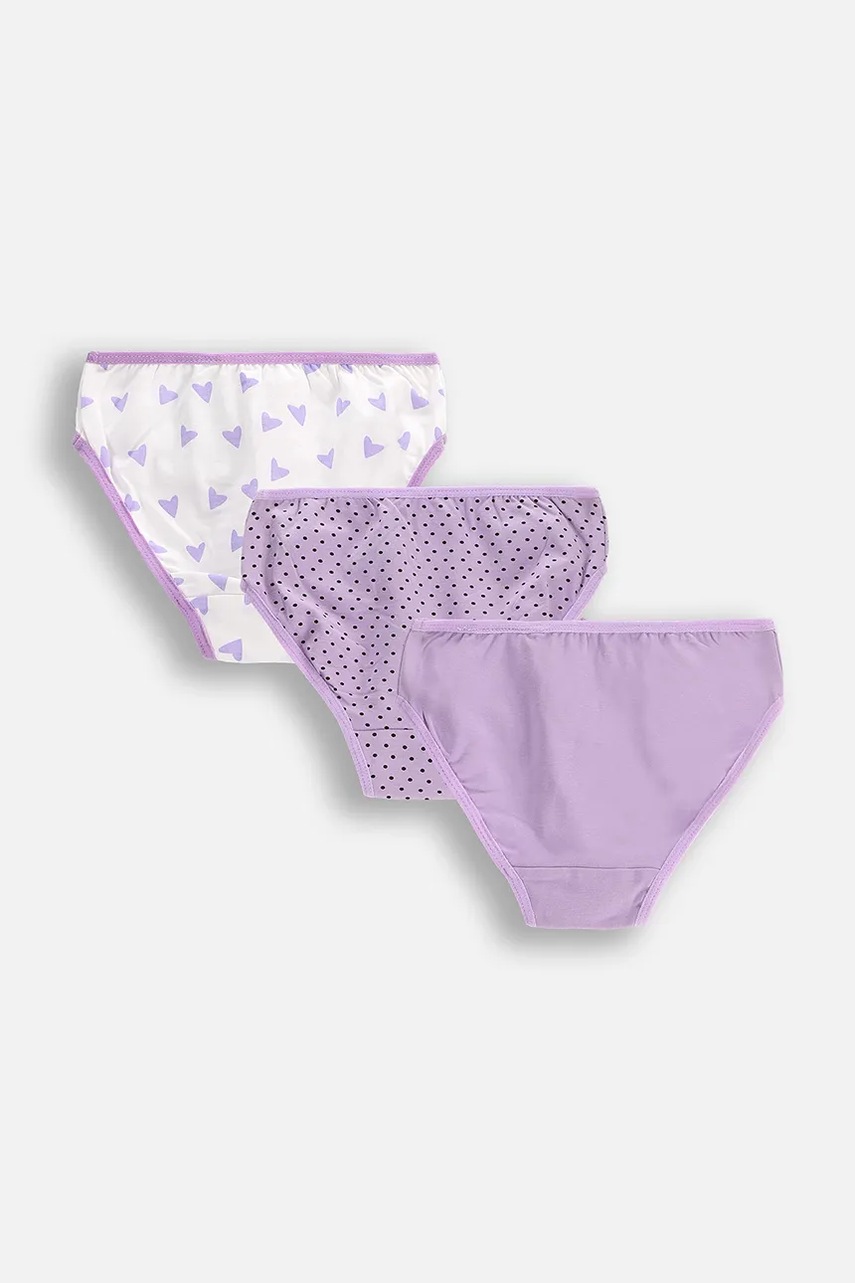 Детские трусы Coccodrillo 3 шт цвет фиолетовый PANTS