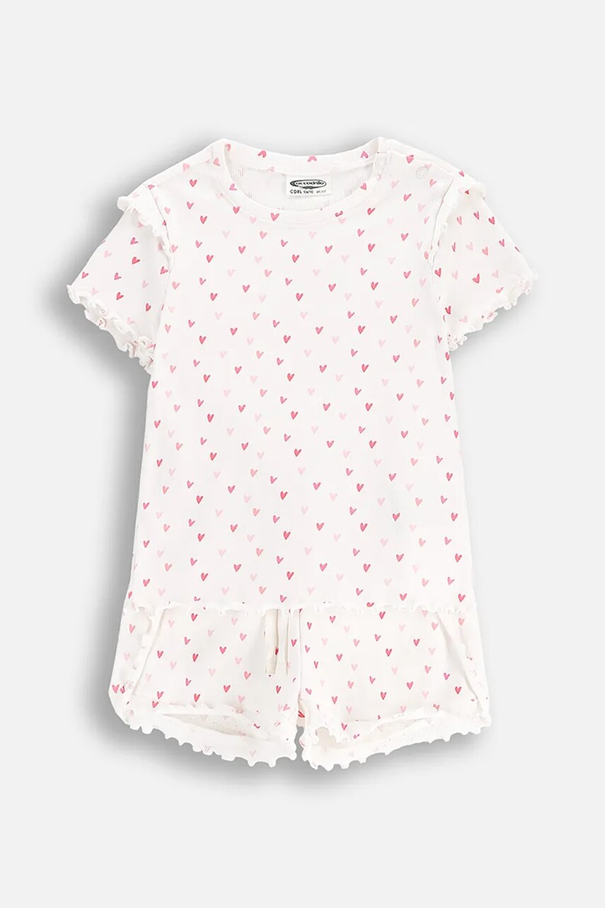 Coccodrillo pijama copii culoarea bej, modelator, PYJAMAS
