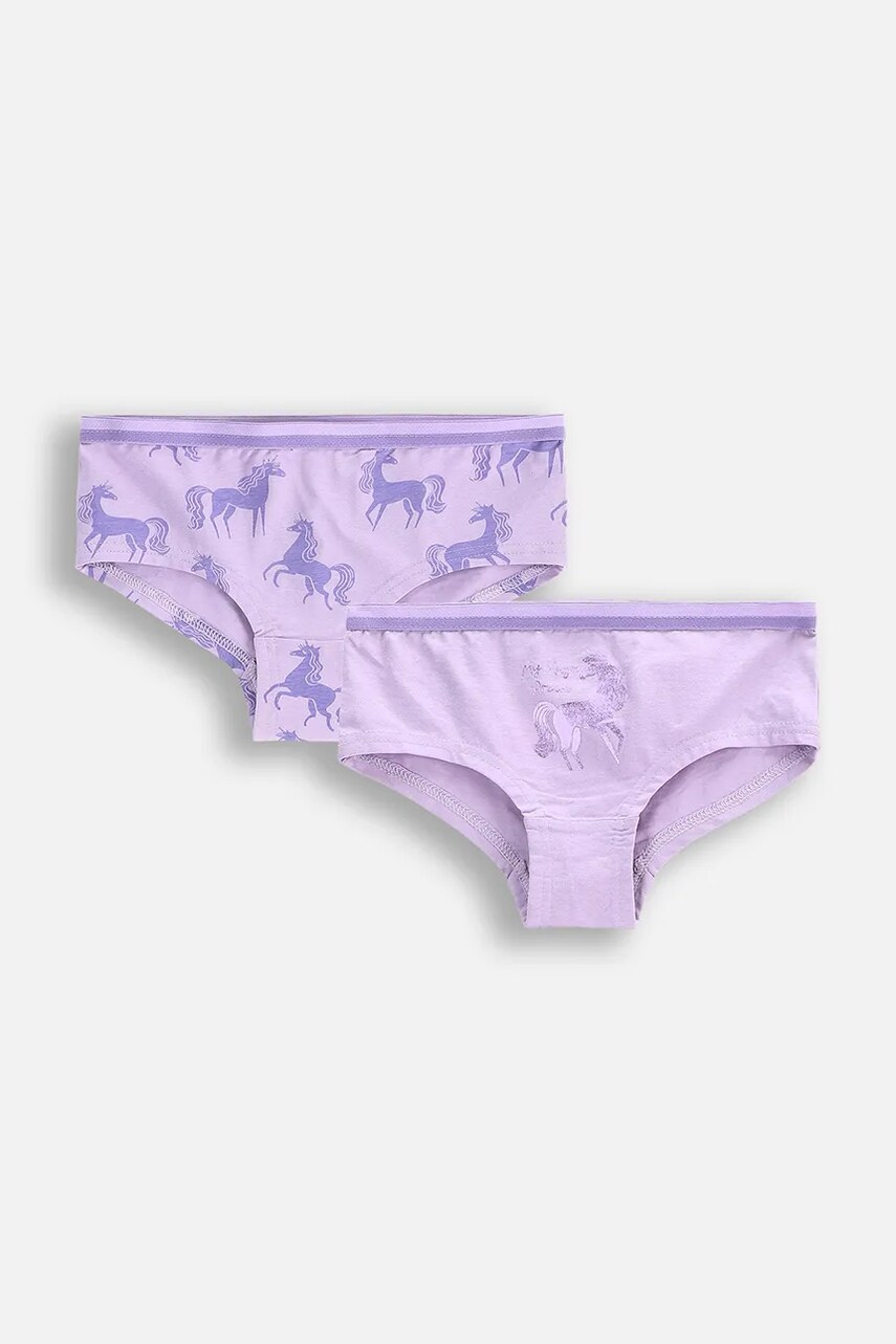 Coccodrillo chiloti copii 2-pack culoarea violet, PANTS