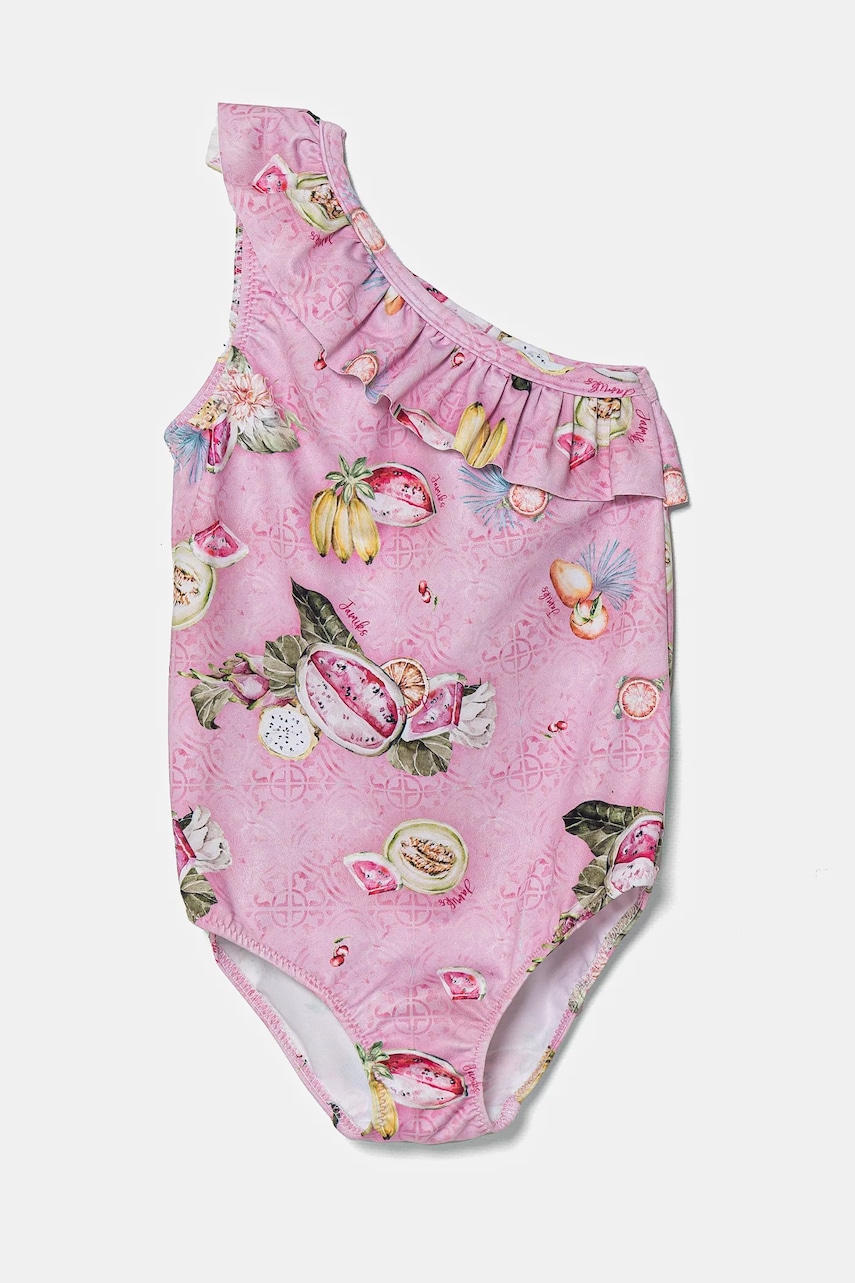 Jamiks costum de baie dintr-o bucată pentru copii AYTONA culoarea roz, JLH157