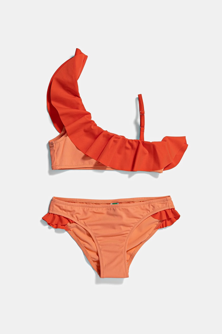 Levně Dětské dvoudílné plavky United Colors of Benetton oranžová barva, 3L030K02O