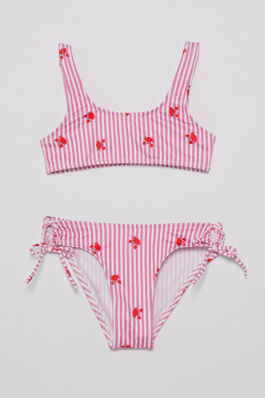 United Colors of Benetton costum de baie pentru copii din două piese culoarea roz, 3IGW0K02T