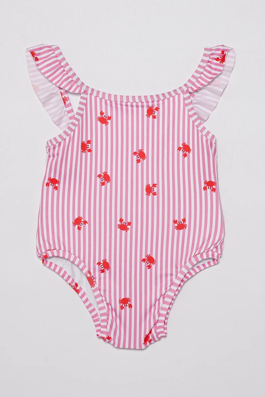 United Colors of Benetton costum de baie dintr-o bucată pentru bebeluși culoarea roz, 3IGW0I00S