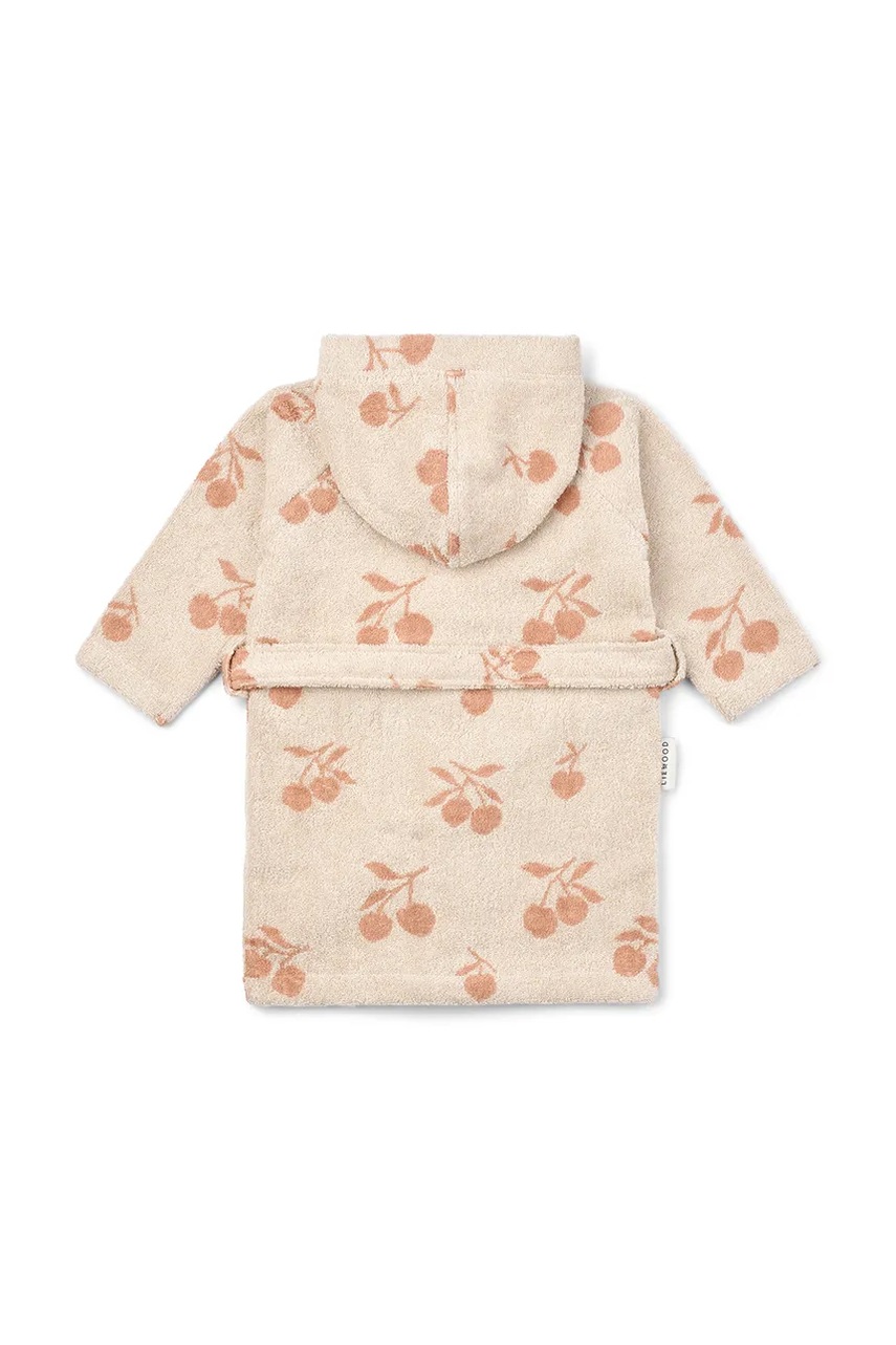 Детский хлопковый халат Liewood Lilana Yarn Dyed Bathrobe цвет бежевый LW20018